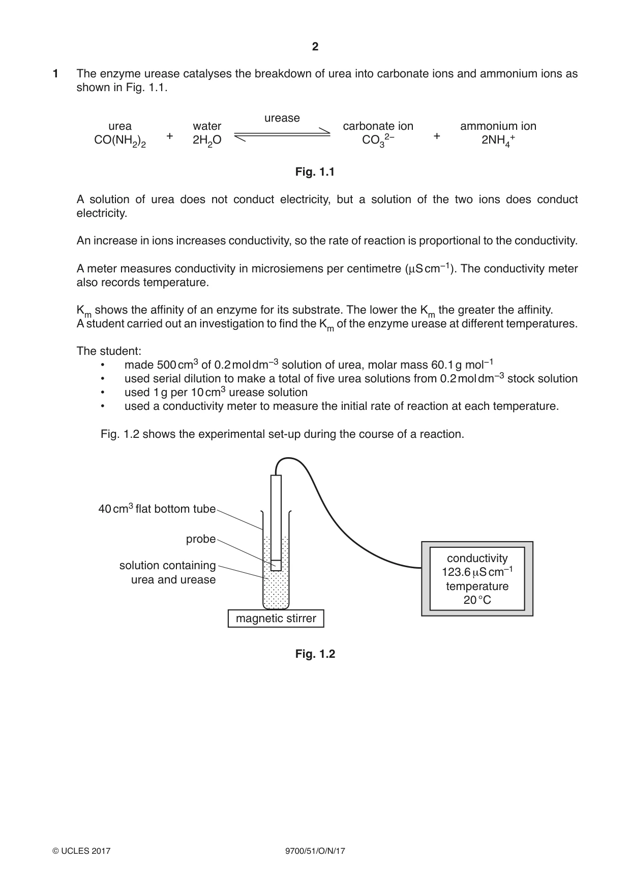 Cambridge A Level Biology 9700 2017 Oct/Nov Paper 5 · Variant 1 question paper, page 2 of 12