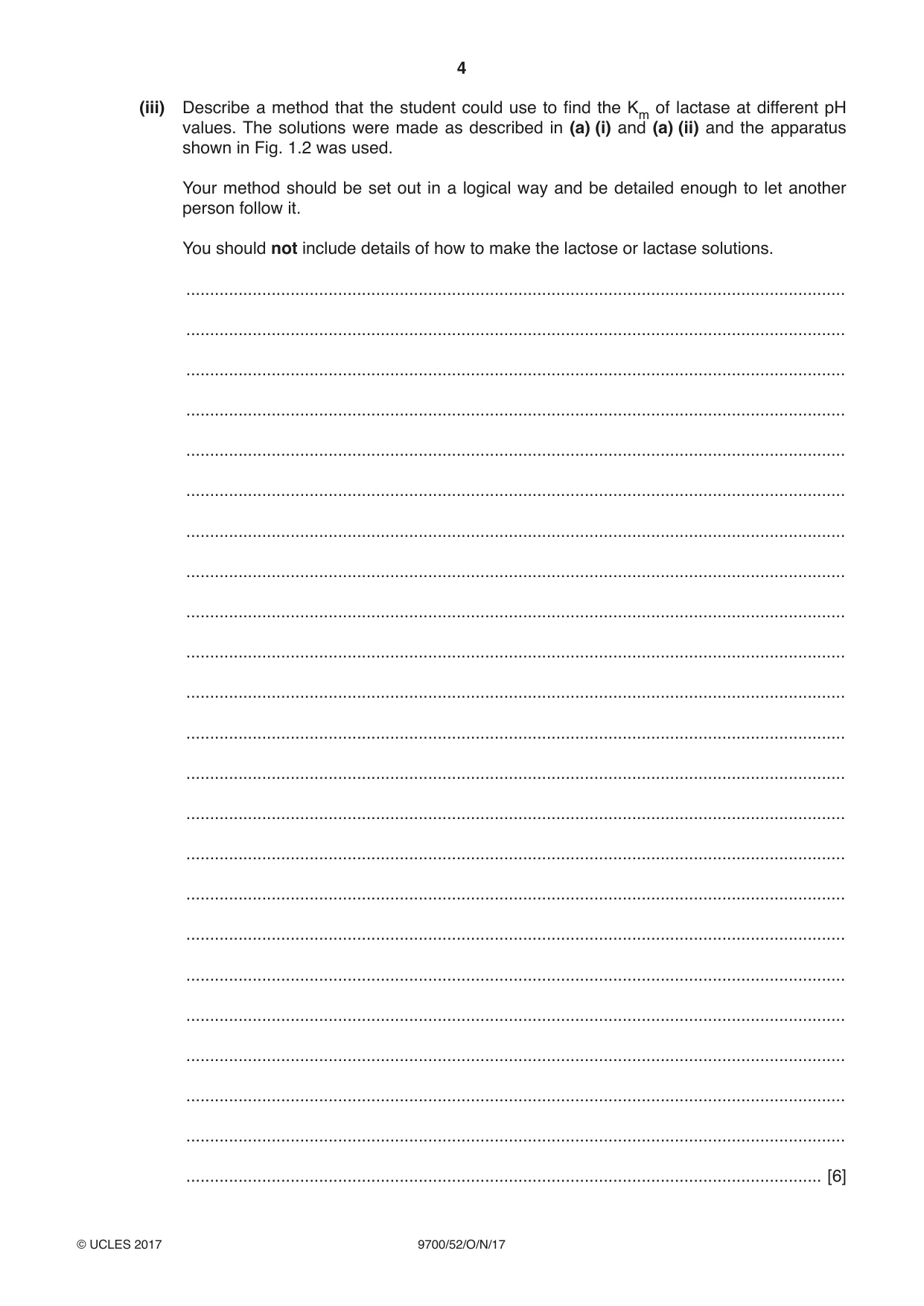 Cambridge A Level Biology 9700 2017 Oct/Nov Paper 5 · Variant 2 question paper, page 4 of 12