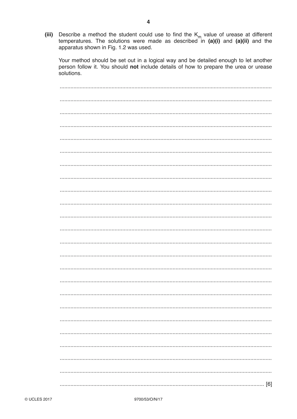 Cambridge A Level Biology 9700 2017 Oct/Nov Paper 5 · Variant 3 question paper, page 4 of 12