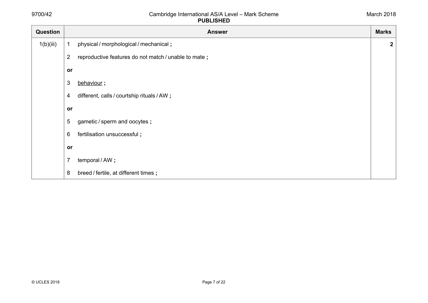 Mark scheme, page 7 of 22