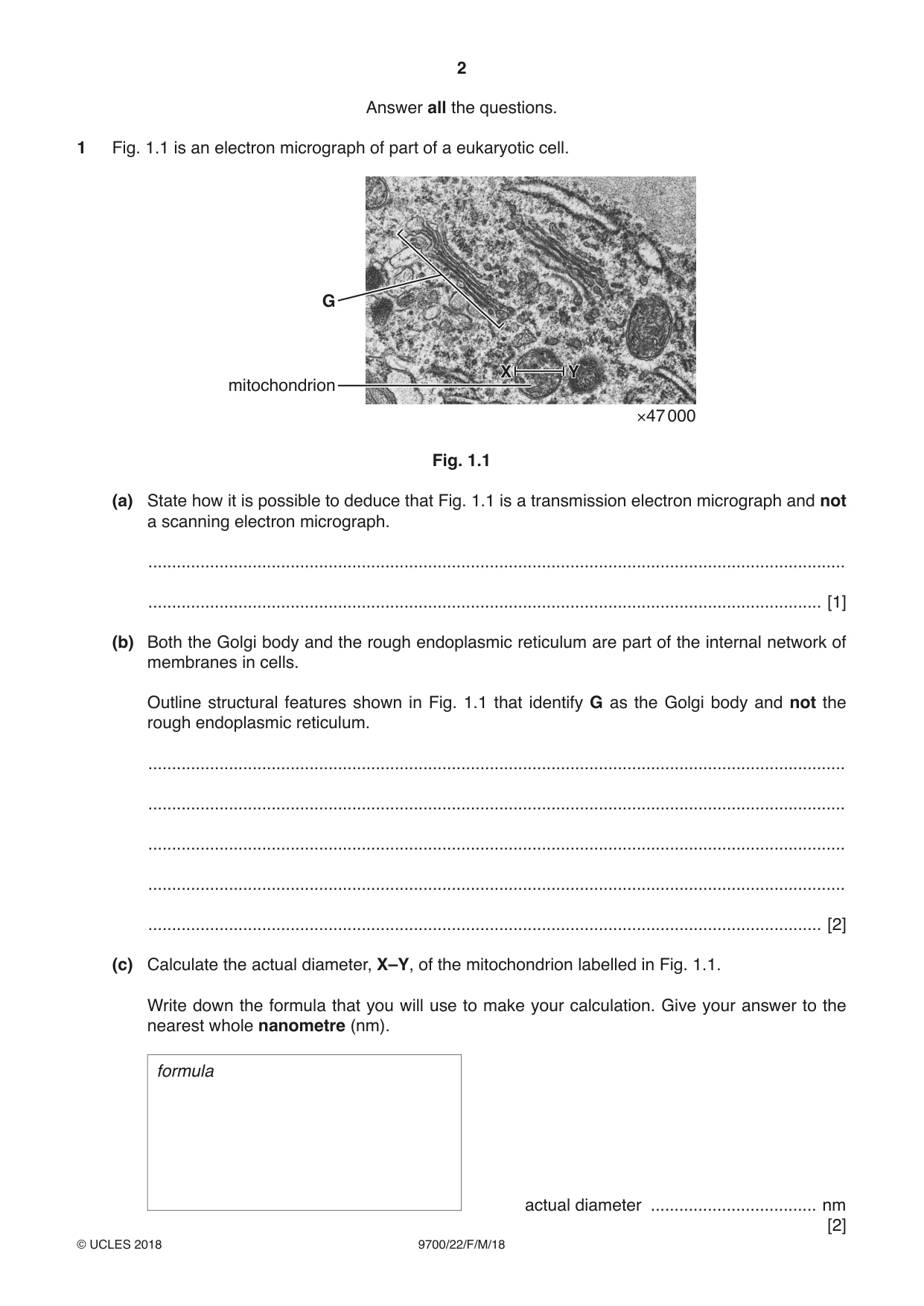 Cambridge A Level Biology 9700 2018 Feb/March Paper 2 · Variant 2 question paper, page 2 of 16