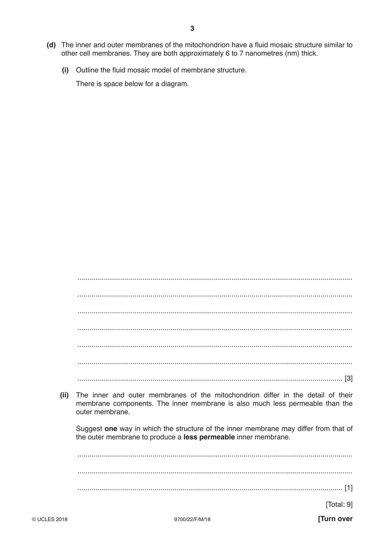 Cambridge A Level Biology 9700 2018 Feb/March Paper 2 · Variant 2 question paper, page 3 of 16