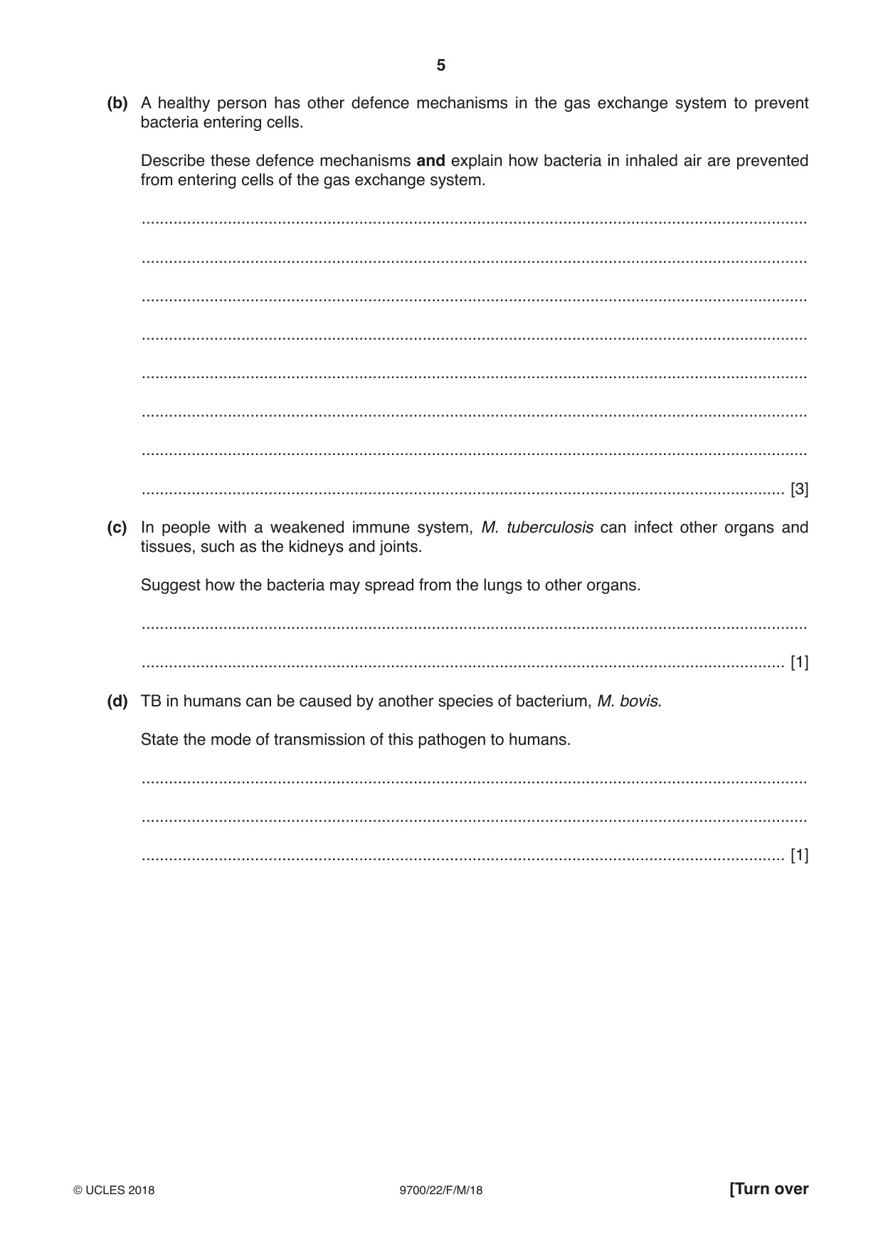 Cambridge A Level Biology 9700 2018 Feb/March Paper 2 · Variant 2 question paper, page 5 of 16