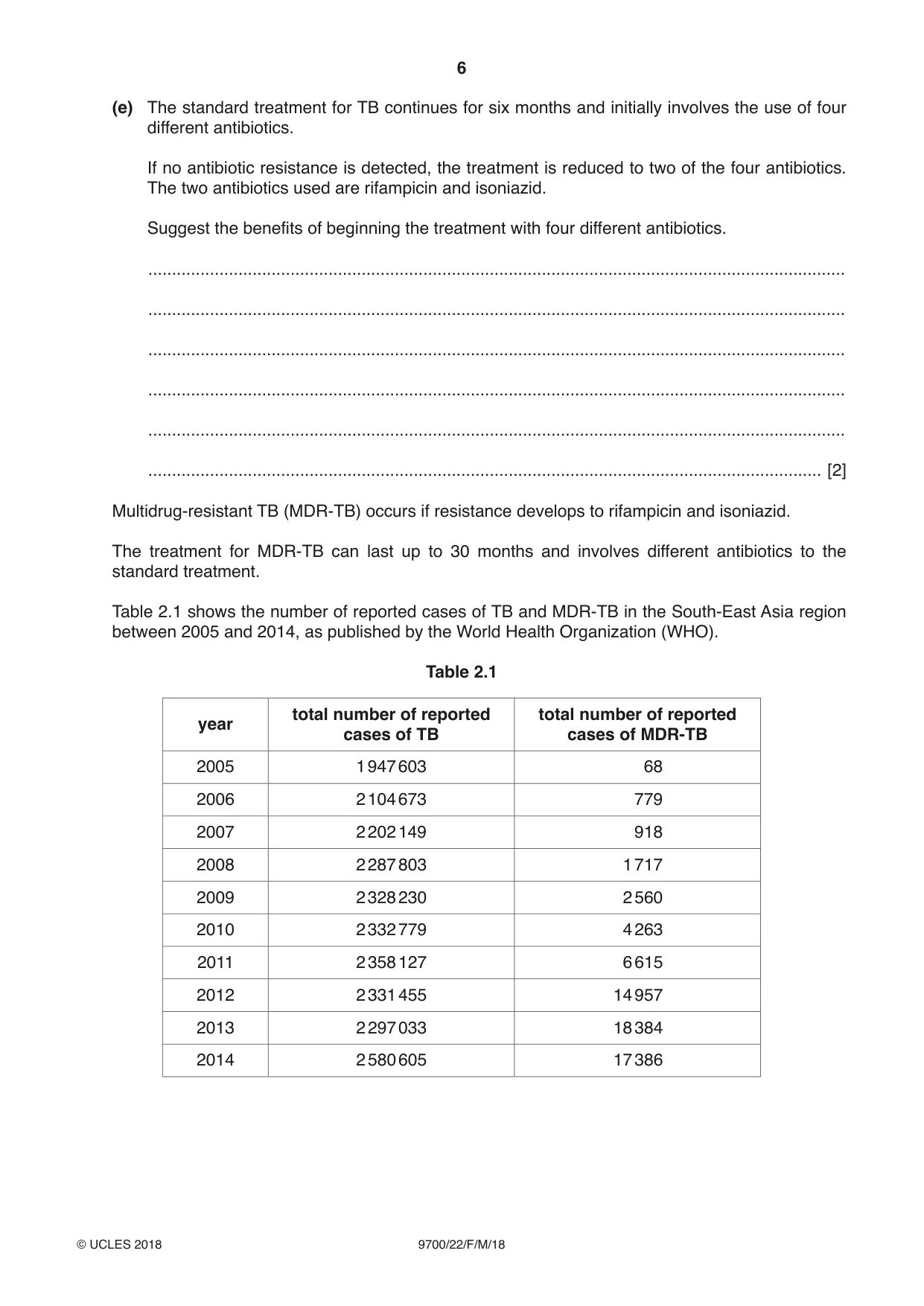 Cambridge A Level Biology 9700 2018 Feb/March Paper 2 · Variant 2 question paper, page 6 of 16