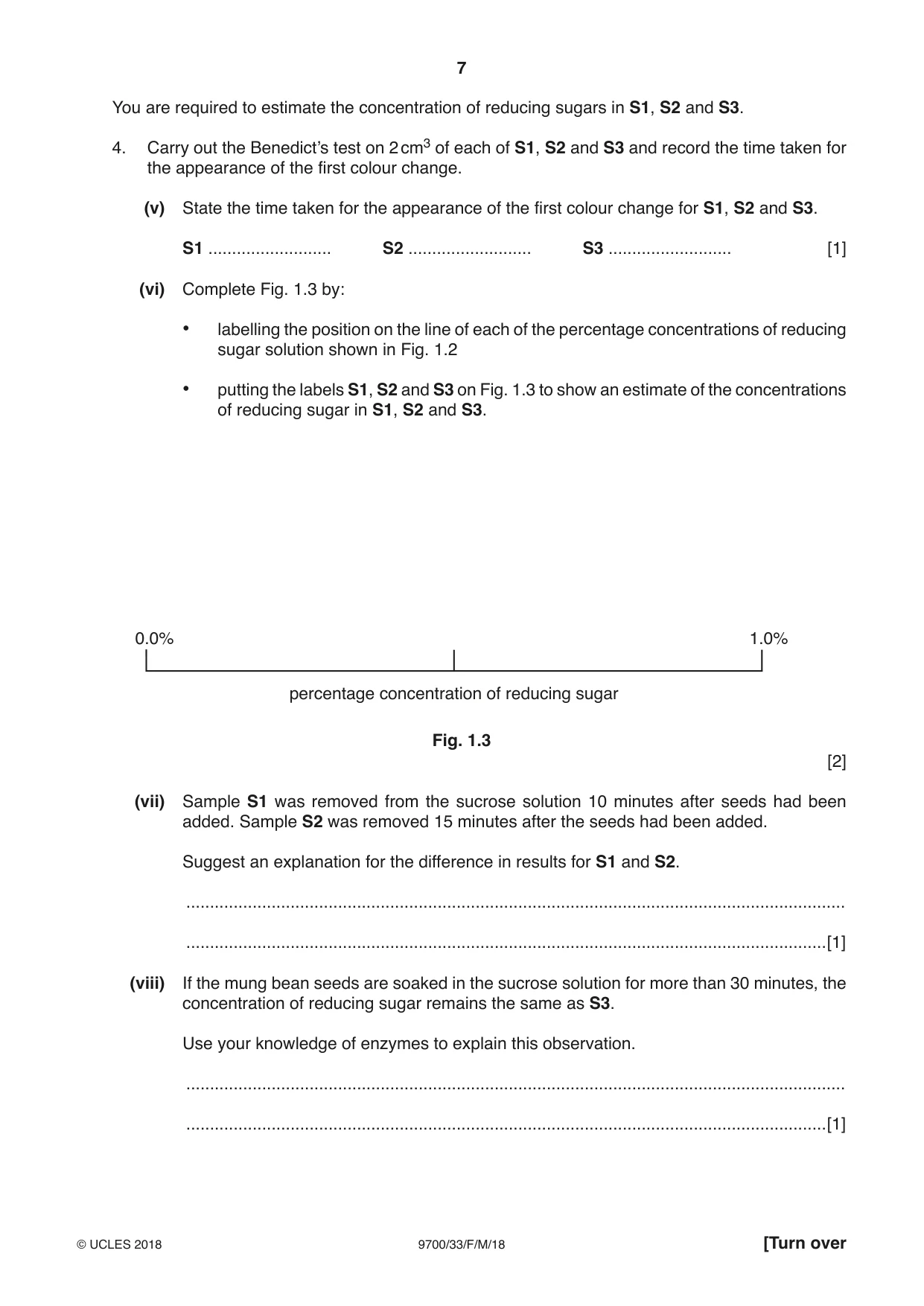 Cambridge A Level Biology 9700 2018 Feb/March Paper 3 · Variant 3 question paper, page 7 of 16