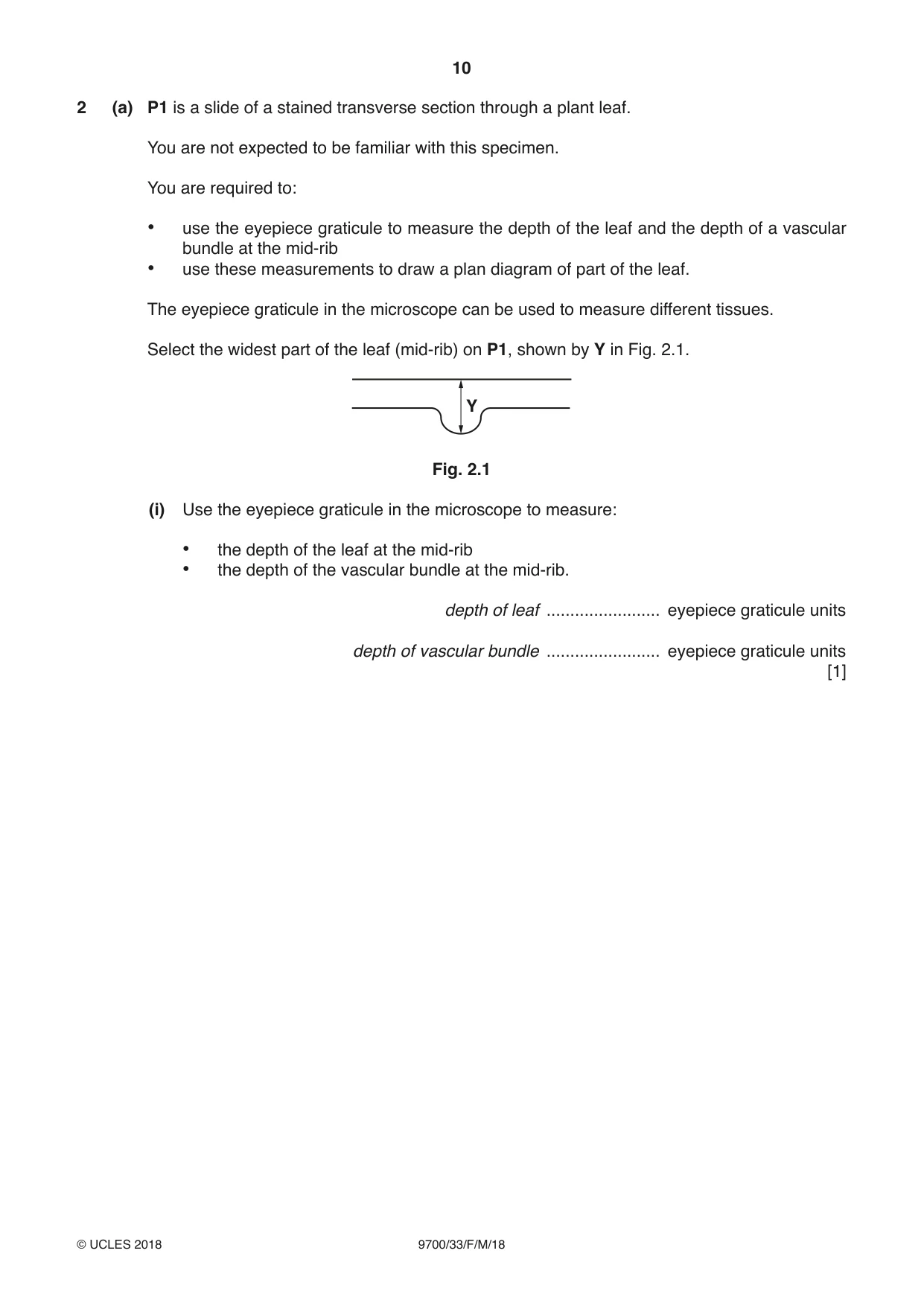 Cambridge A Level Biology 9700 2018 Feb/March Paper 3 · Variant 3 question paper, page 10 of 16
