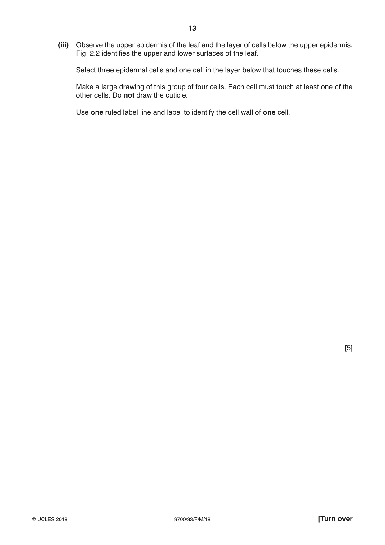 Cambridge A Level Biology 9700 2018 Feb/March Paper 3 · Variant 3 question paper, page 13 of 16