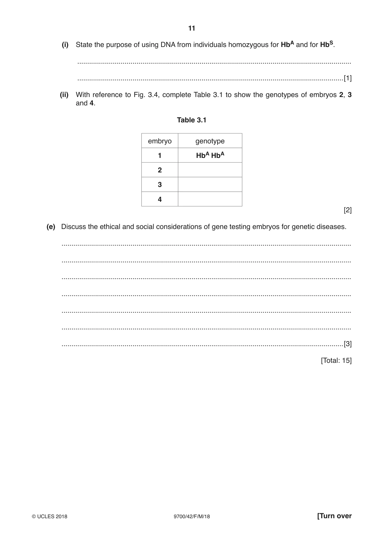 Cambridge A Level Biology 9700 2018 Feb/March Paper 4 · Variant 2 question paper, page 11 of 28