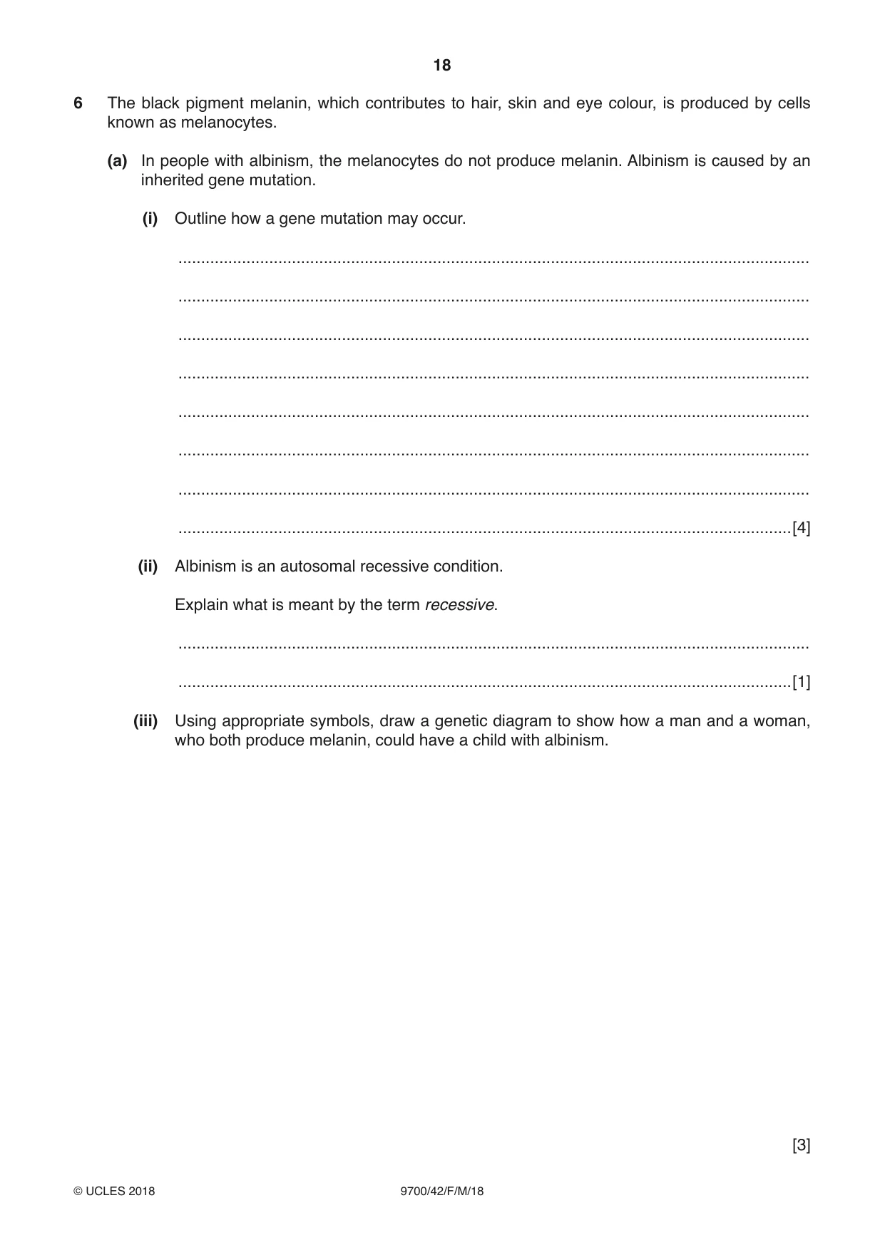 Cambridge A Level Biology 9700 2018 Feb/March Paper 4 · Variant 2 question paper, page 18 of 28