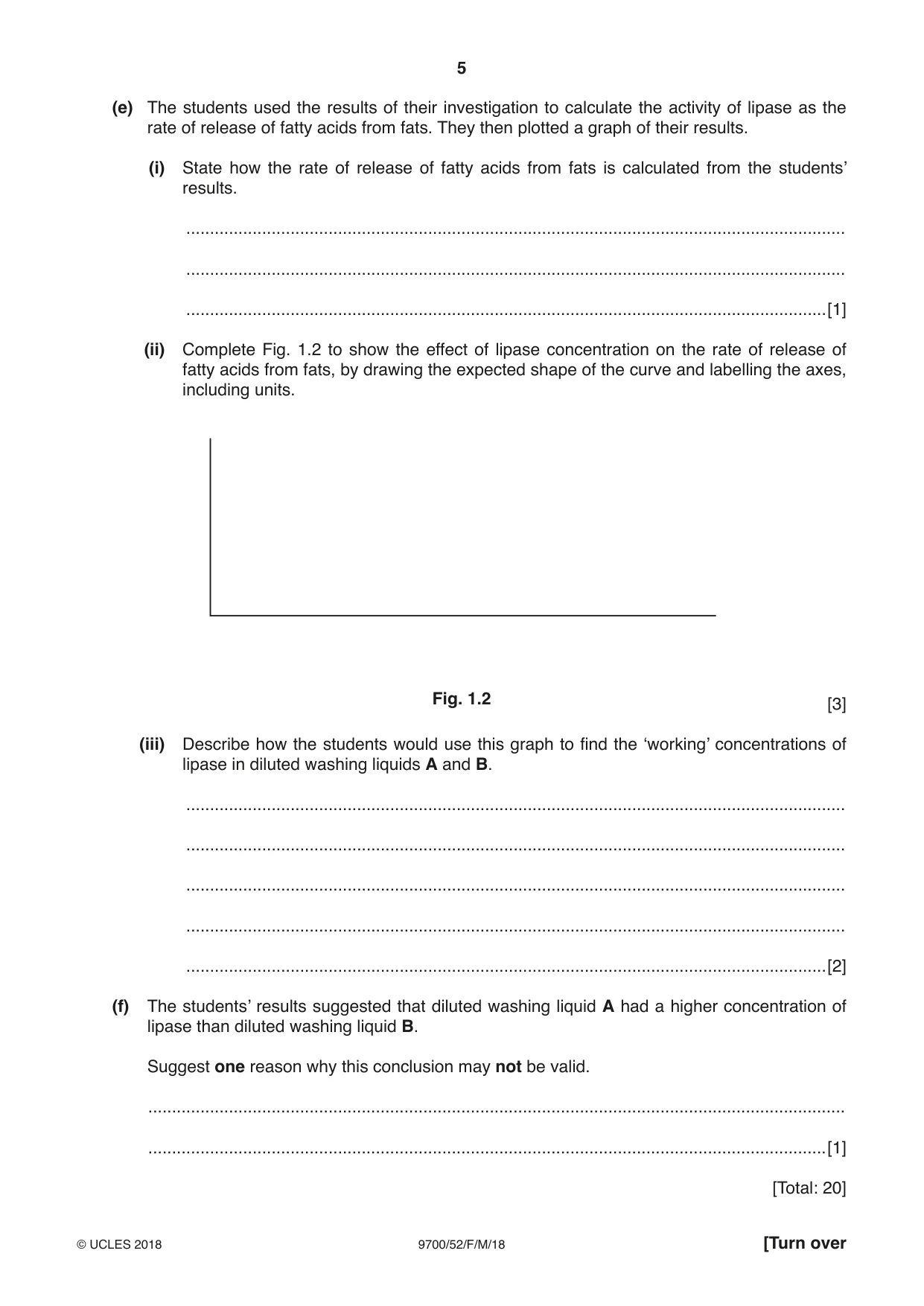 Cambridge A Level Biology 9700 2018 Feb/March Paper 5 · Variant 2 question paper, page 5 of 8