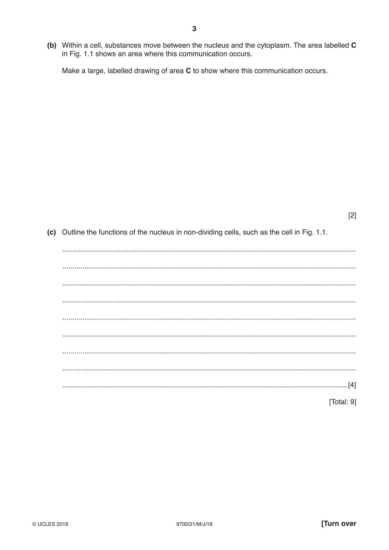 Cambridge A Level Biology 9700 2018 May/June Paper 2 · Variant 1 question paper, page 3 of 16