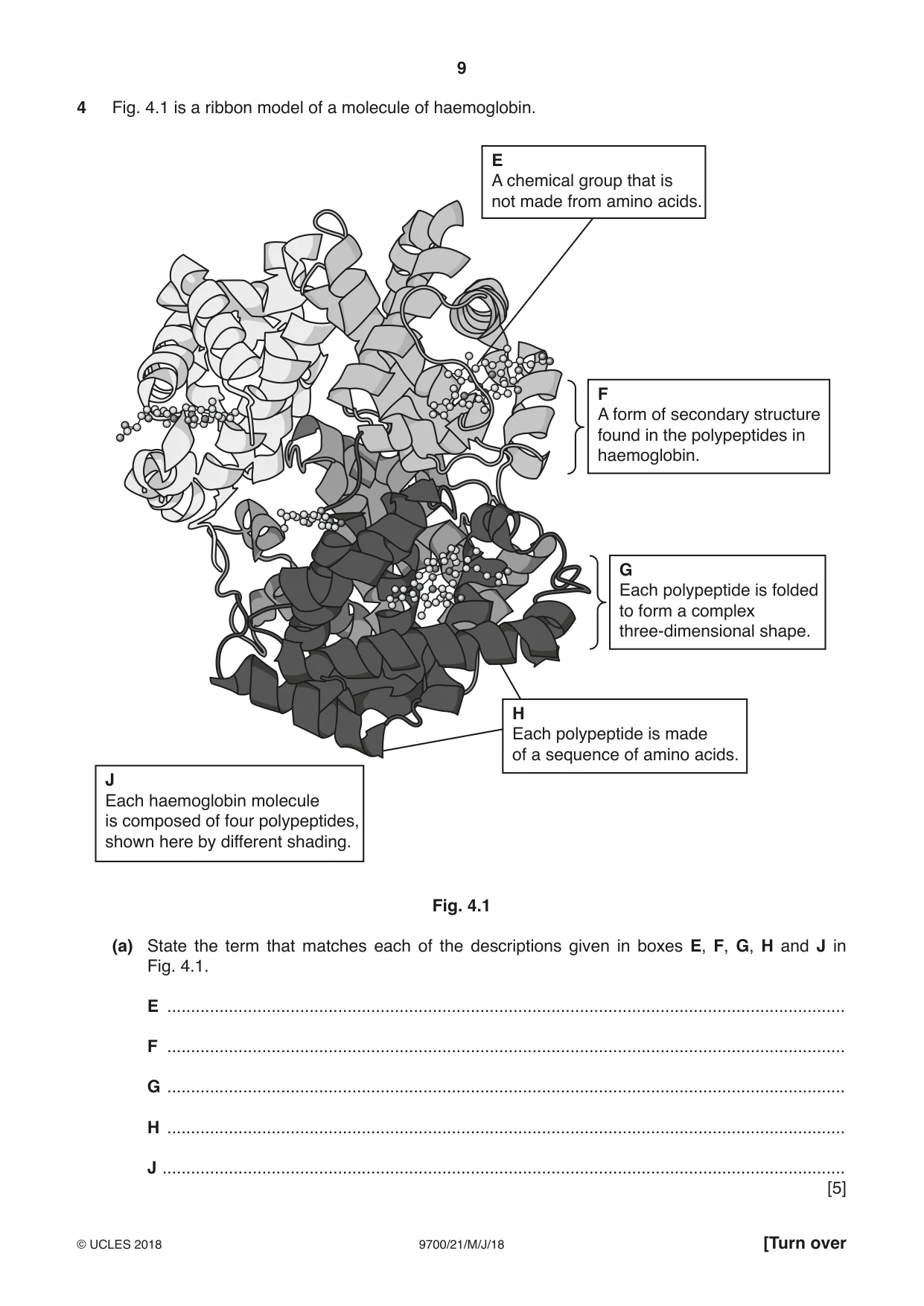 Cambridge A Level Biology 9700 2018 May/June Paper 2 · Variant 1 question paper, page 9 of 16