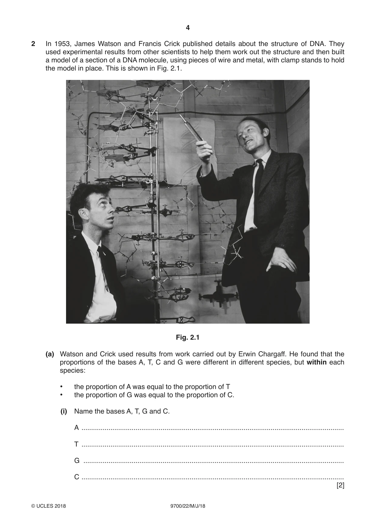 Cambridge A Level Biology 9700 2018 May/June Paper 2 · Variant 2 question paper, page 4 of 16