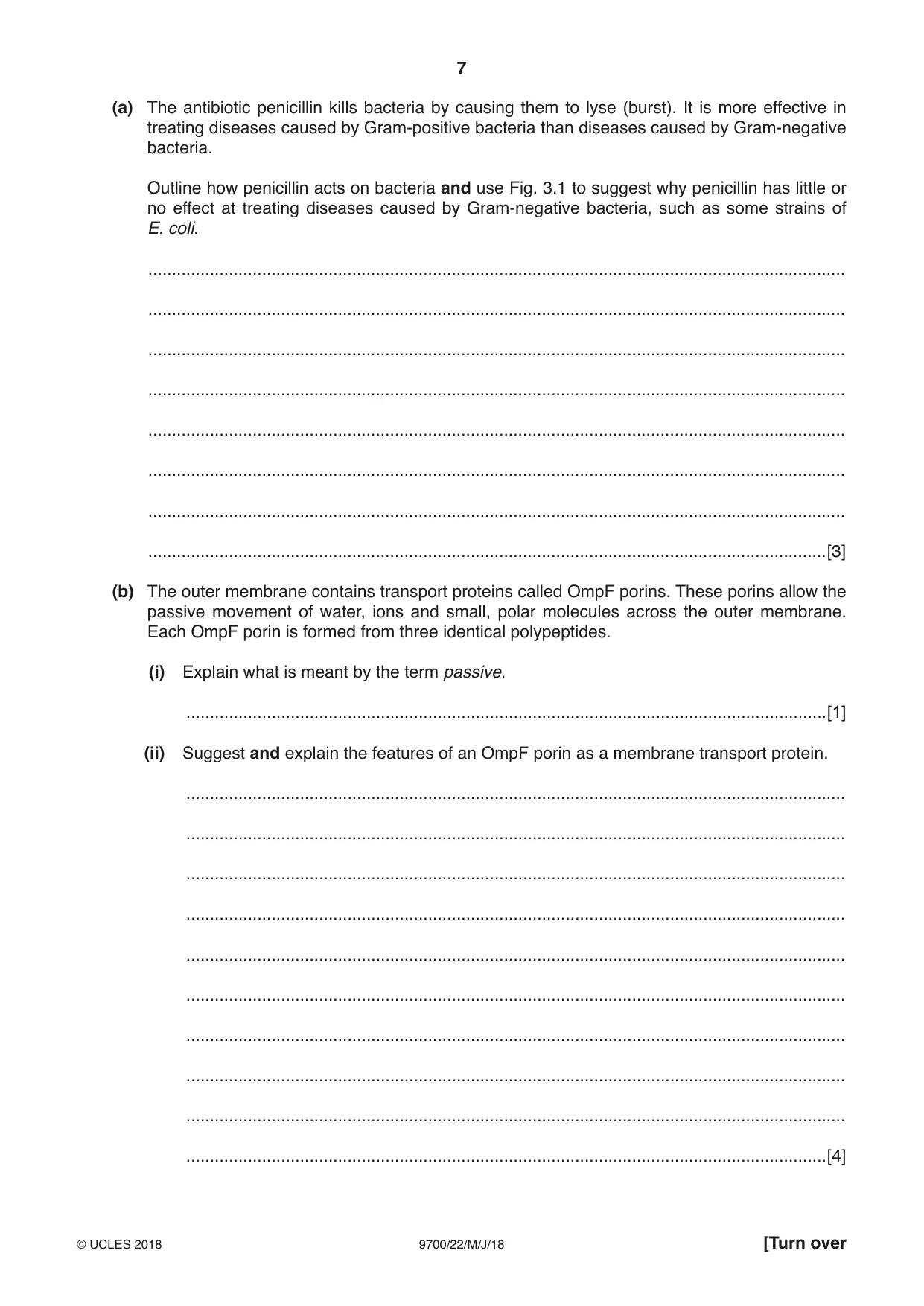 Cambridge A Level Biology 9700 2018 May/June Paper 2 · Variant 2 question paper, page 7 of 16