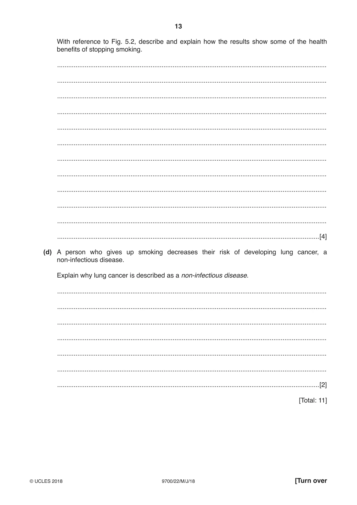 Cambridge A Level Biology 9700 2018 May/June Paper 2 · Variant 2 question paper, page 13 of 16