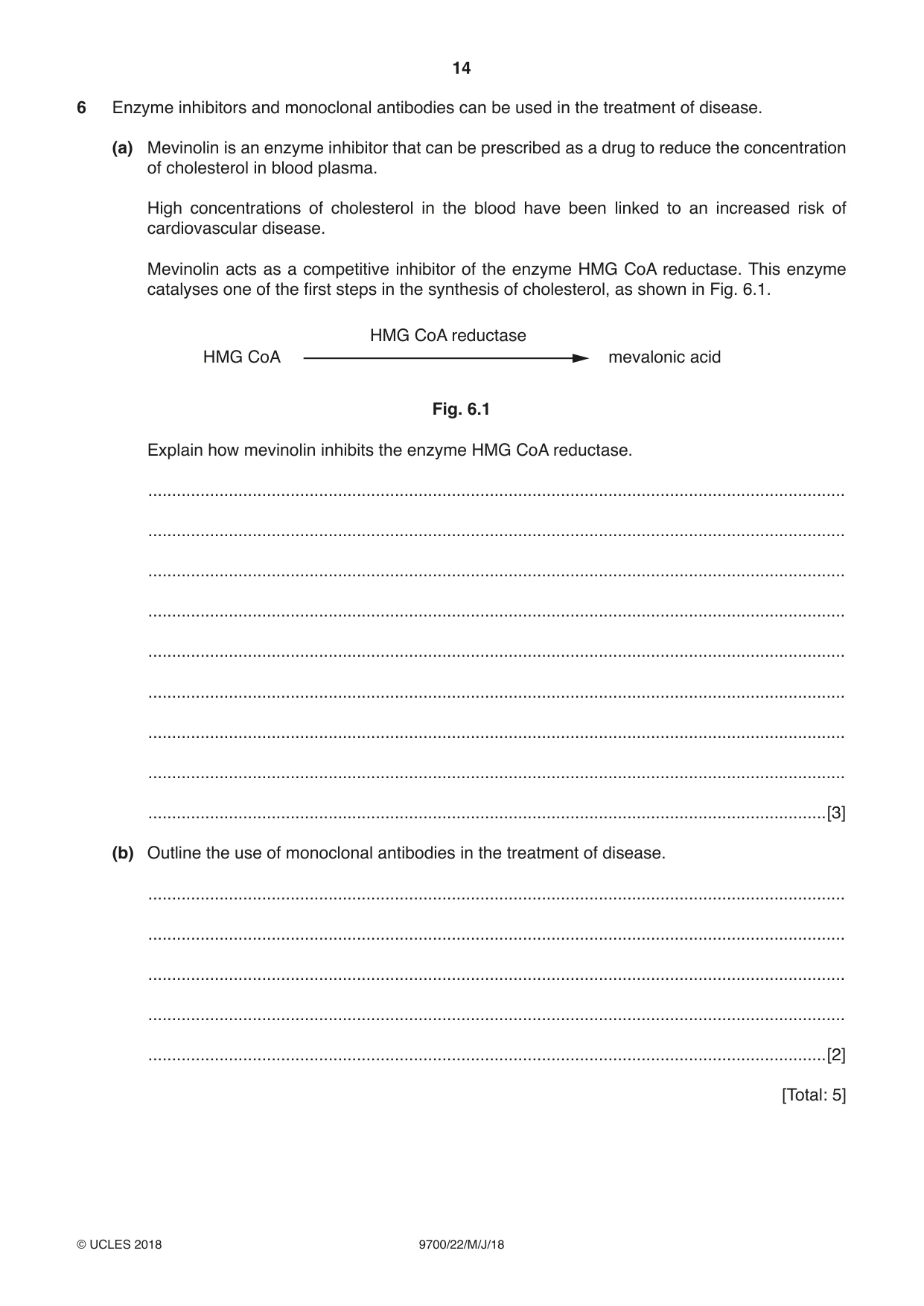 Cambridge A Level Biology 9700 2018 May/June Paper 2 · Variant 2 question paper, page 14 of 16