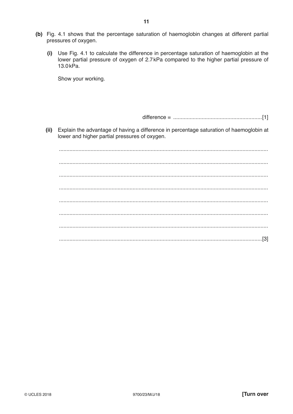 Cambridge A Level Biology 9700 2018 May/June Paper 2 · Variant 3 question paper, page 11 of 20
