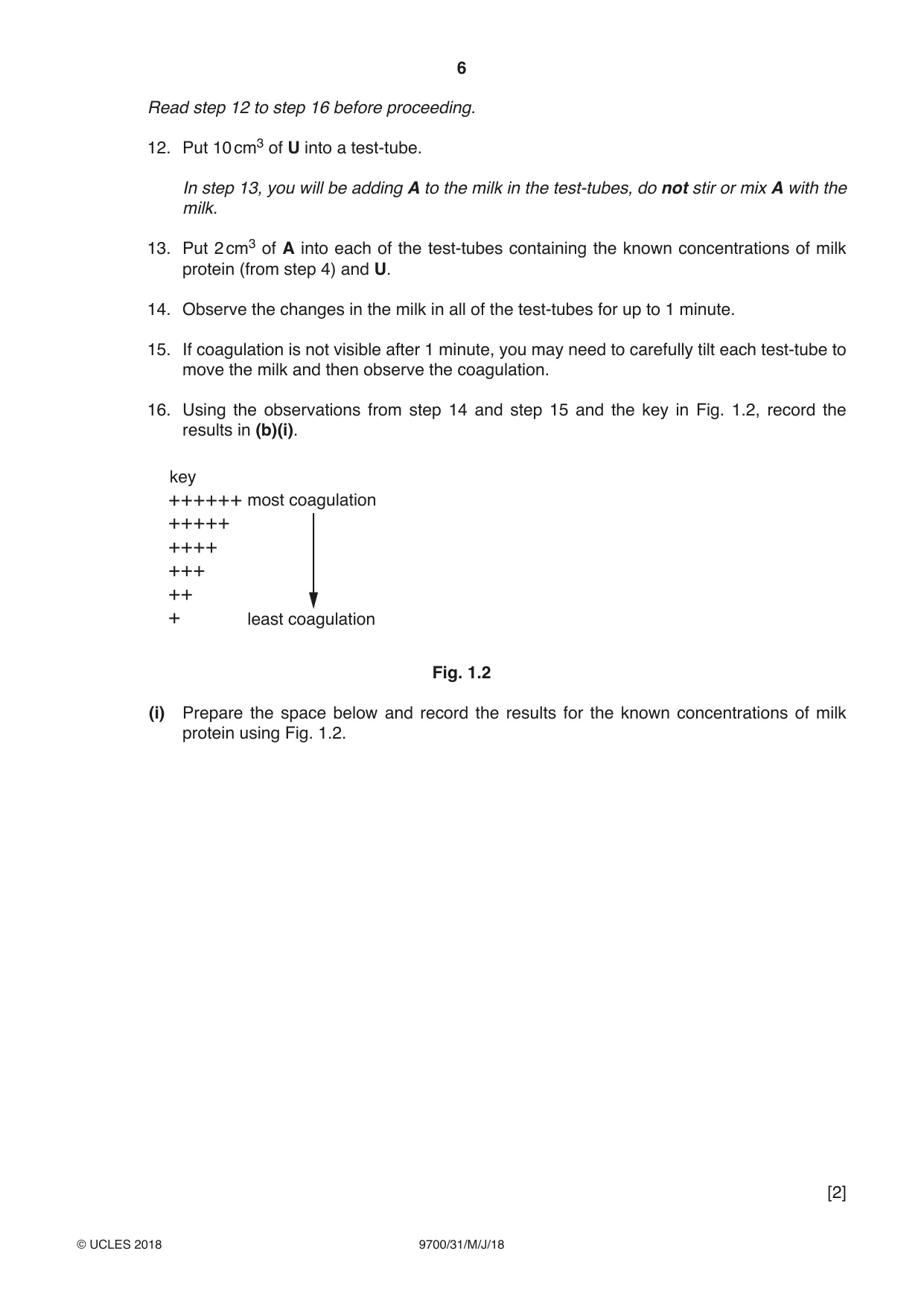 Cambridge A Level Biology 9700 2018 May/June Paper 3 · Variant 1 question paper, page 6 of 16