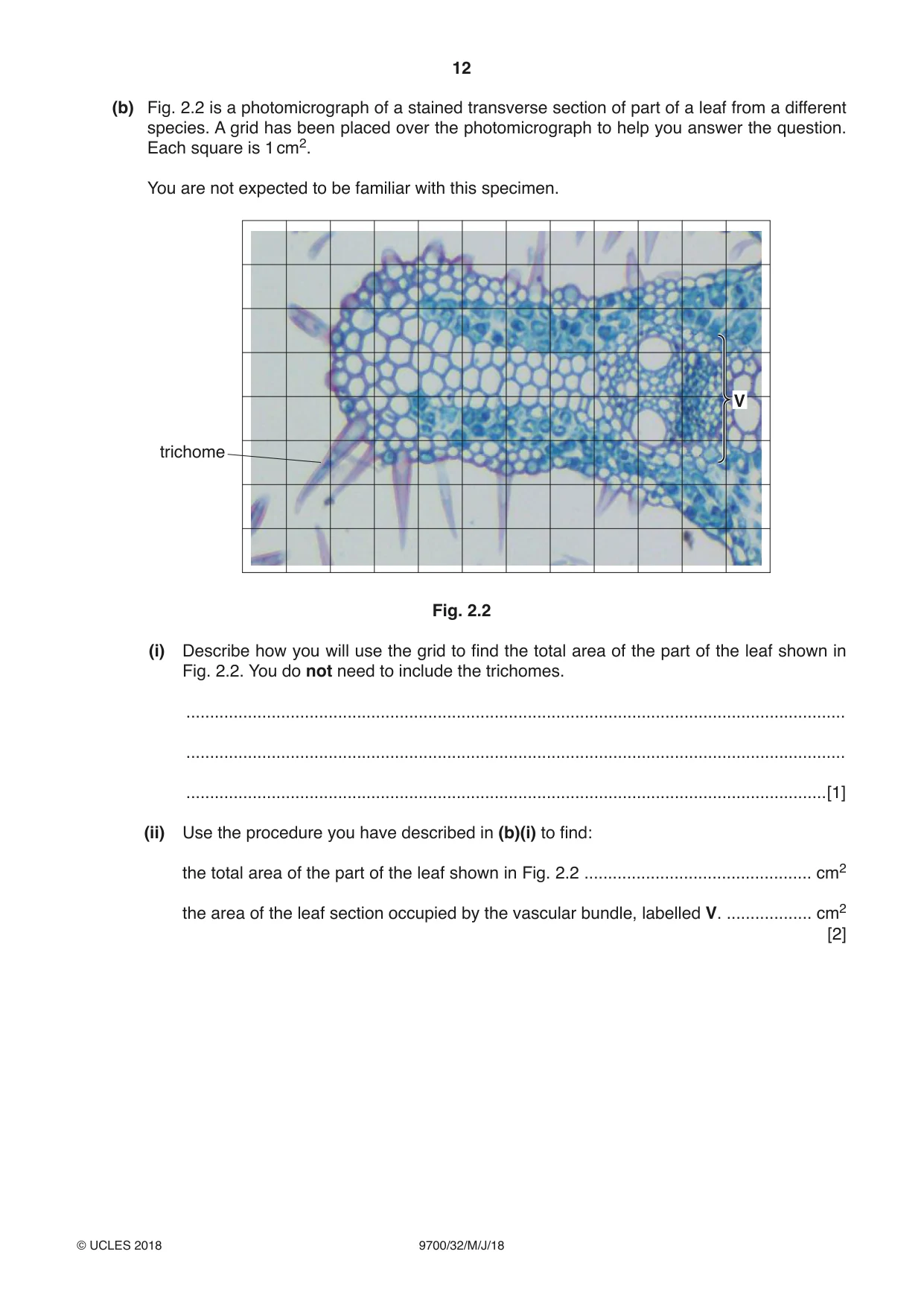 Cambridge A Level Biology 9700 2018 May/June Paper 3 · Variant 2 question paper, page 12 of 16