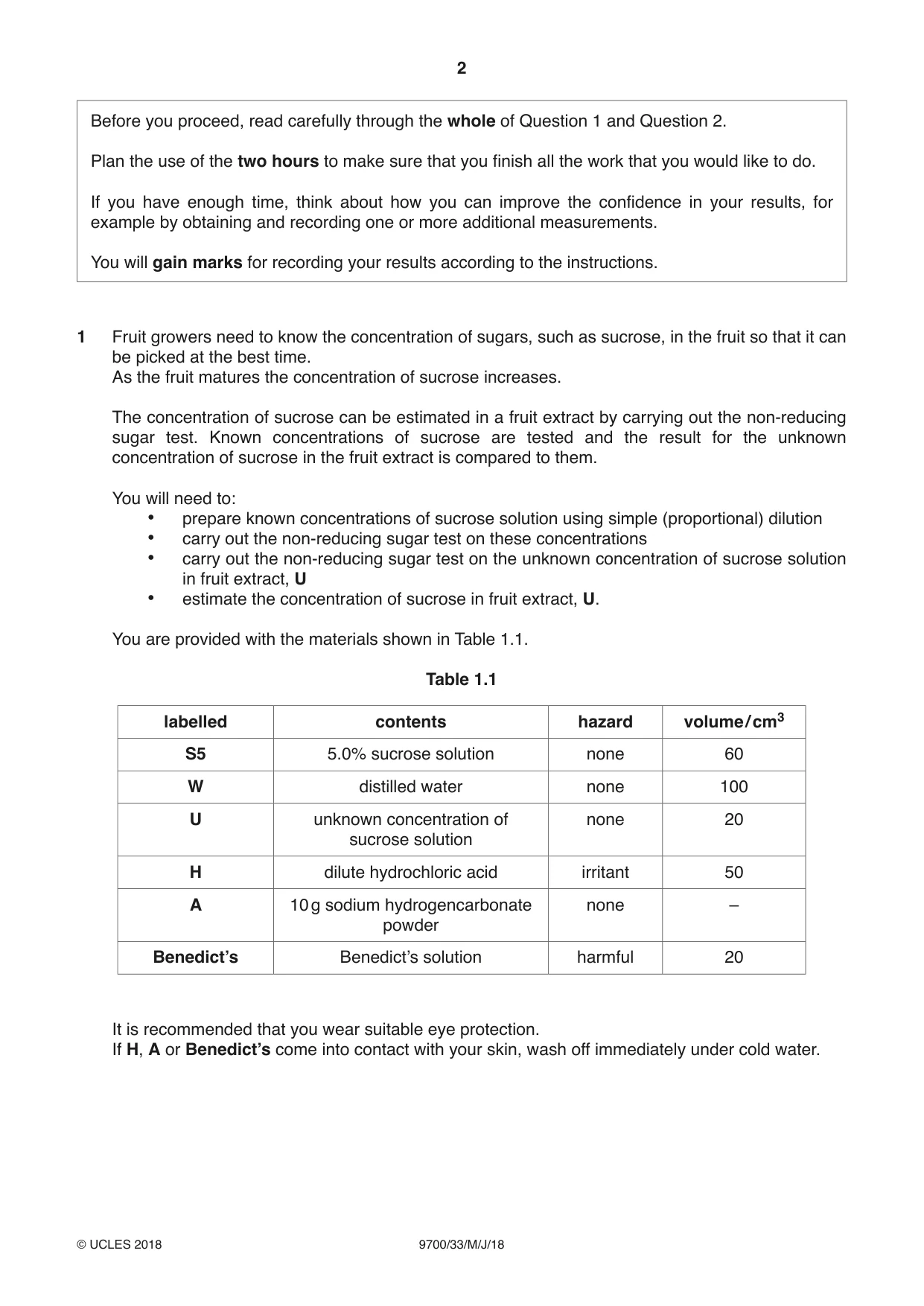 Cambridge A Level Biology 9700 2018 May/June Paper 3 · Variant 3 question paper, page 2 of 12