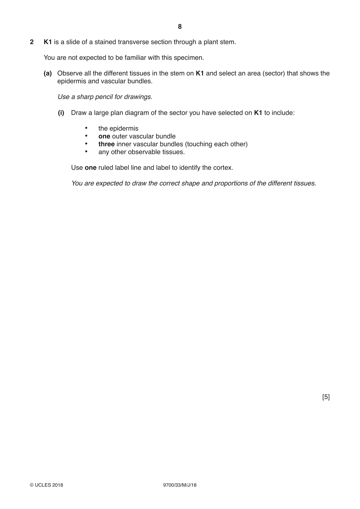 Cambridge A Level Biology 9700 2018 May/June Paper 3 · Variant 3 question paper, page 8 of 12