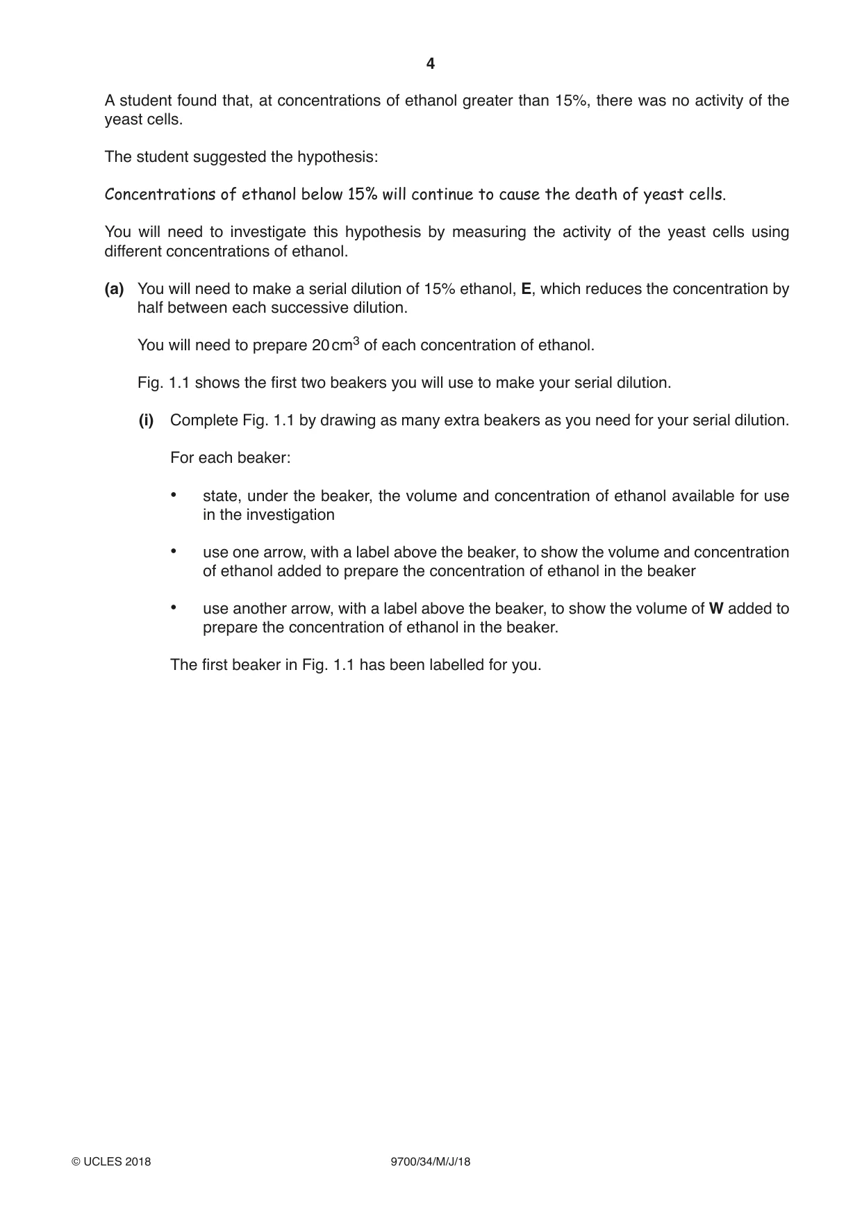 Cambridge A Level Biology 9700 2018 May/June Paper 3 · Variant 4 question paper, page 4 of 16