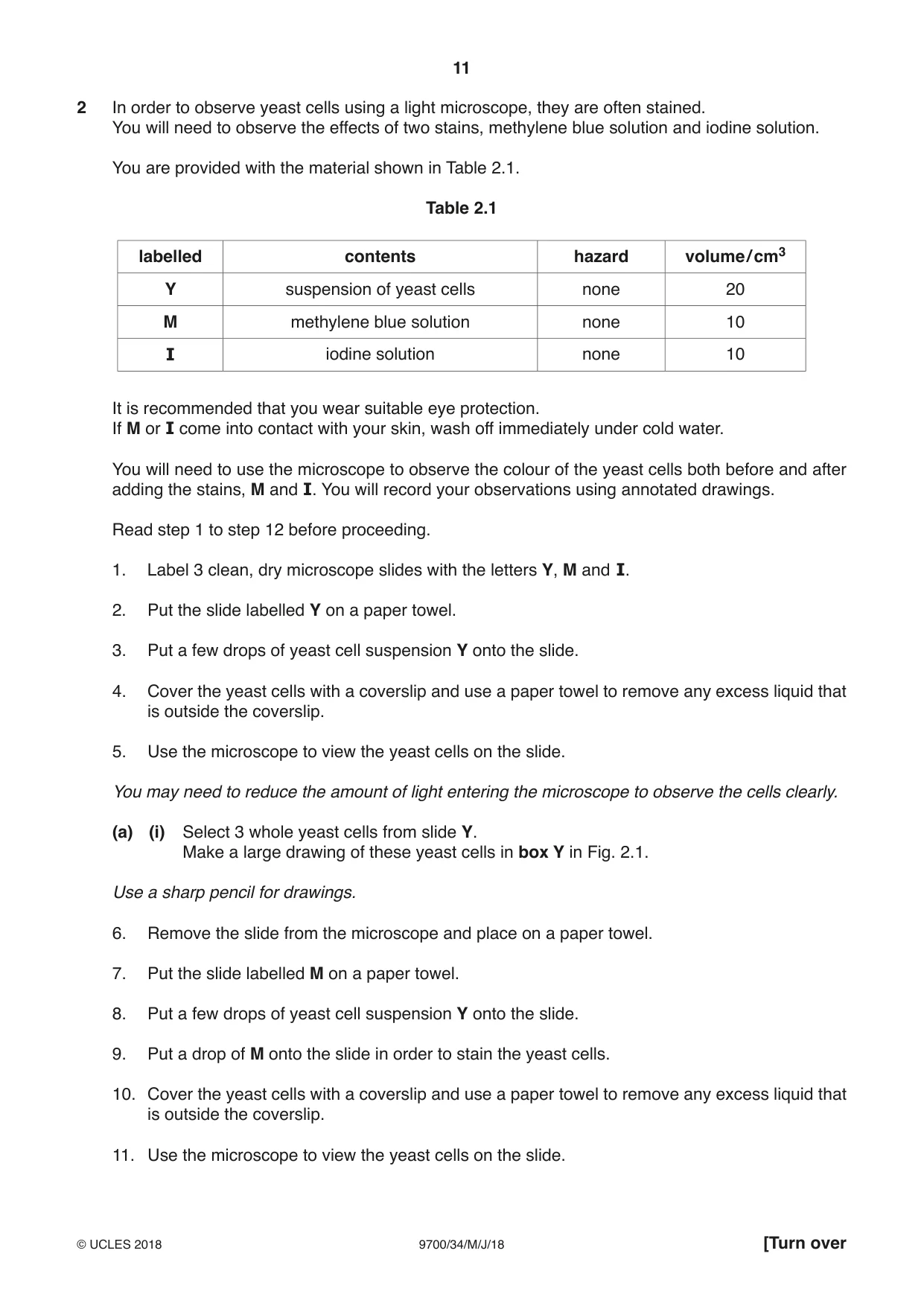 Cambridge A Level Biology 9700 2018 May/June Paper 3 · Variant 4 question paper, page 11 of 16