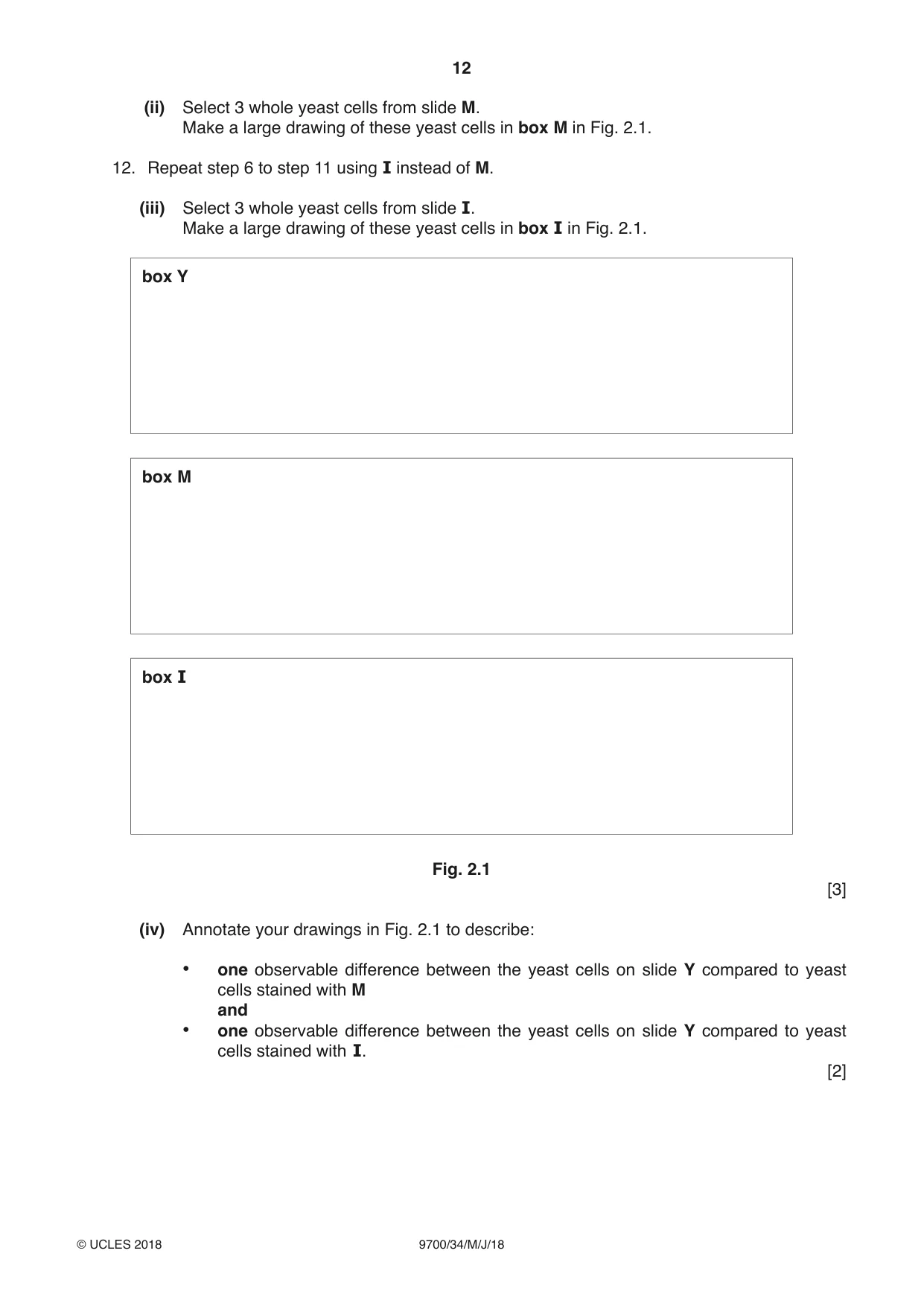 Cambridge A Level Biology 9700 2018 May/June Paper 3 · Variant 4 question paper, page 12 of 16