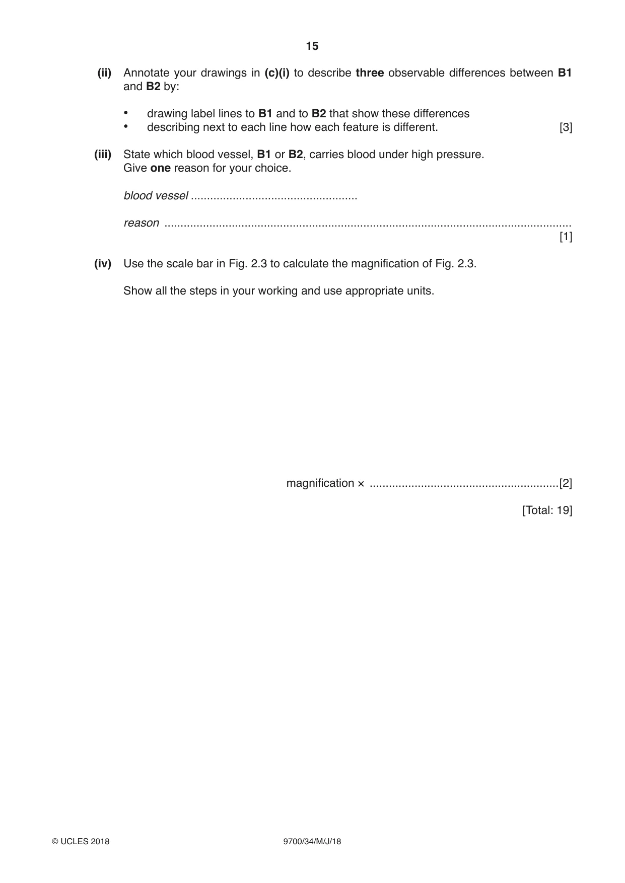 Cambridge A Level Biology 9700 2018 May/June Paper 3 · Variant 4 question paper, page 15 of 16
