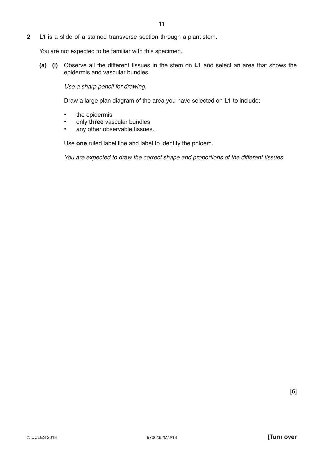 Cambridge A Level Biology 9700 2018 May/June Paper 3 · Variant 5 question paper, page 11 of 16