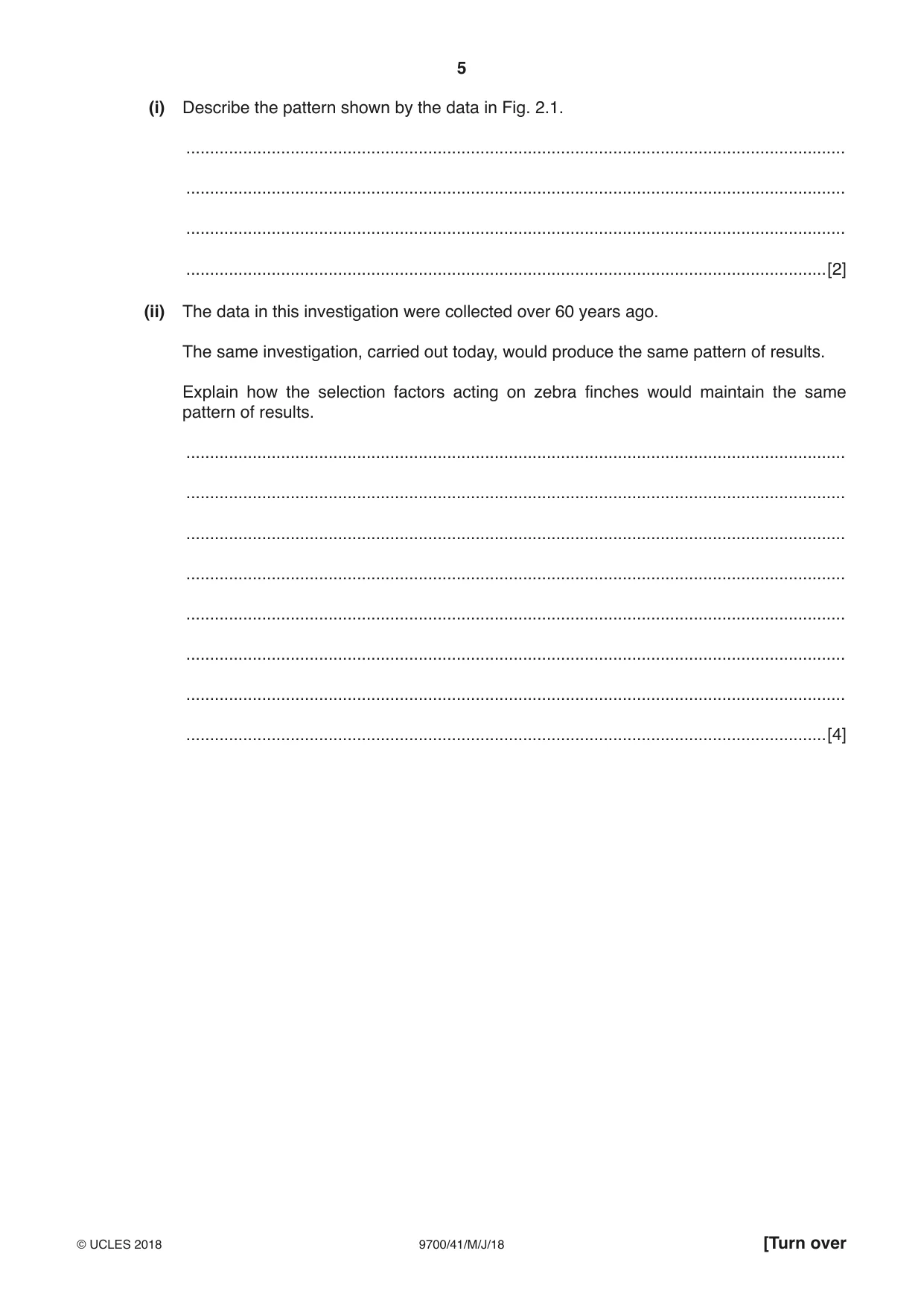 Cambridge A Level Biology 9700 2018 May/June Paper 4 · Variant 1 question paper, page 5 of 24