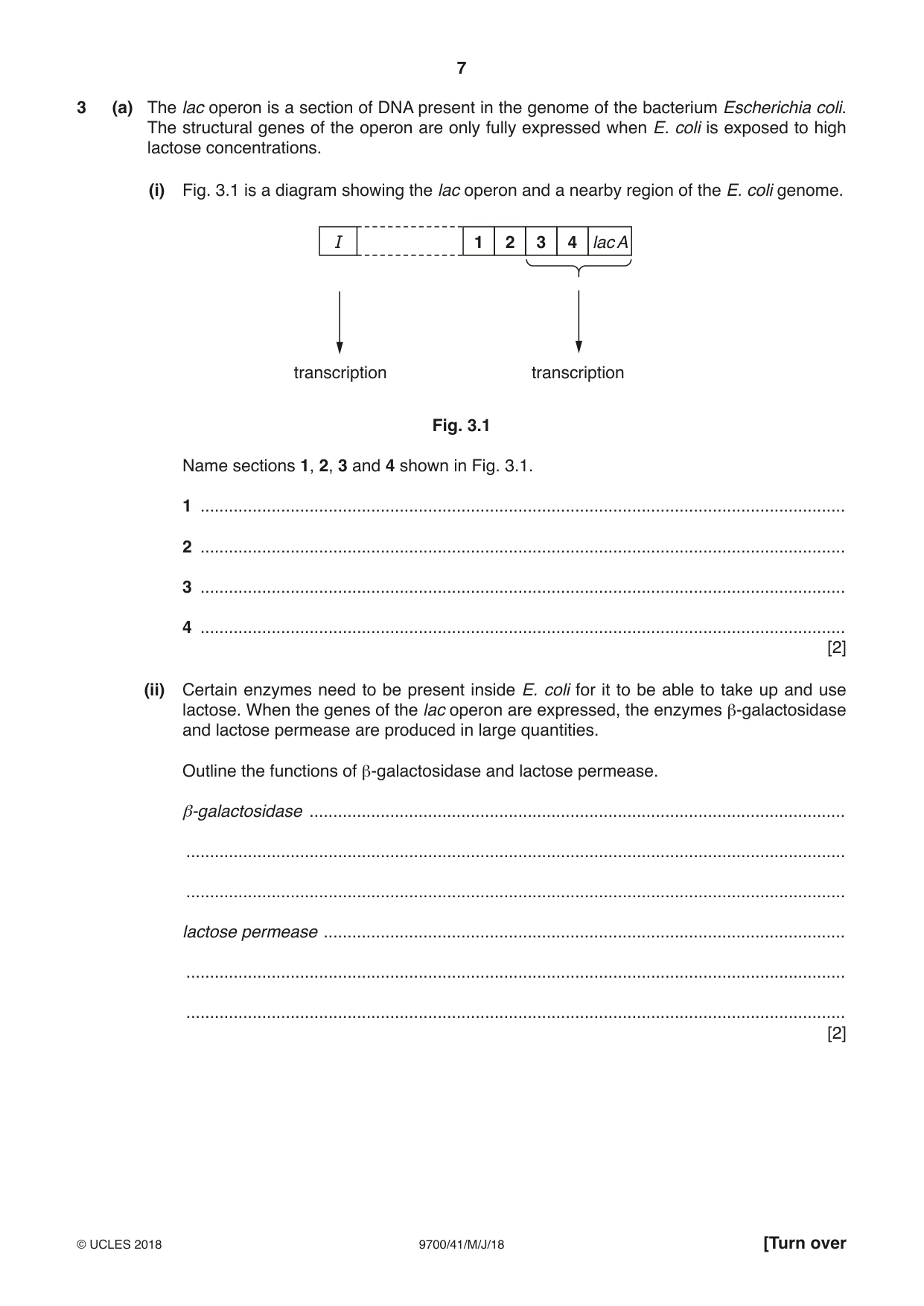 Cambridge A Level Biology 9700 2018 May/June Paper 4 · Variant 1 question paper, page 7 of 24