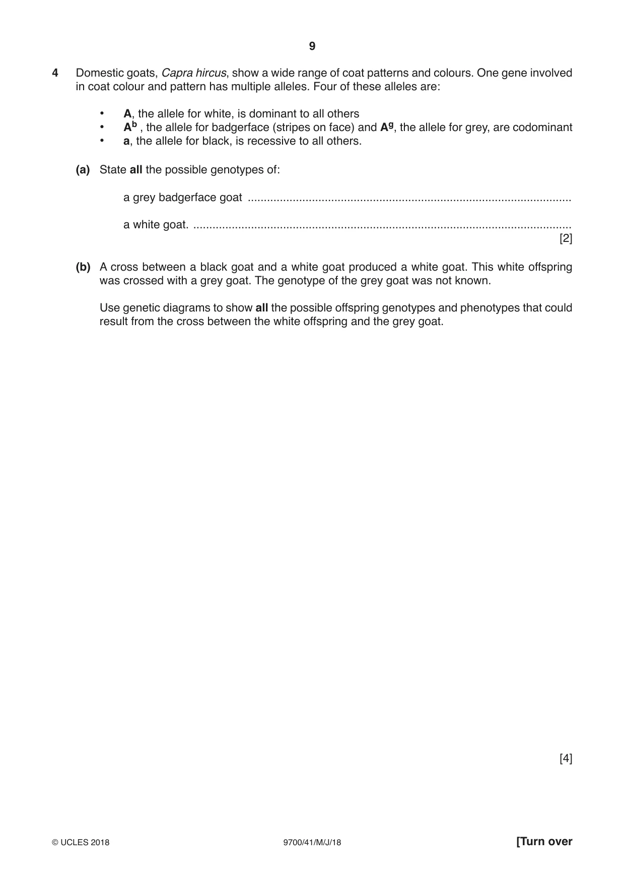 Cambridge A Level Biology 9700 2018 May/June Paper 4 · Variant 1 question paper, page 9 of 24
