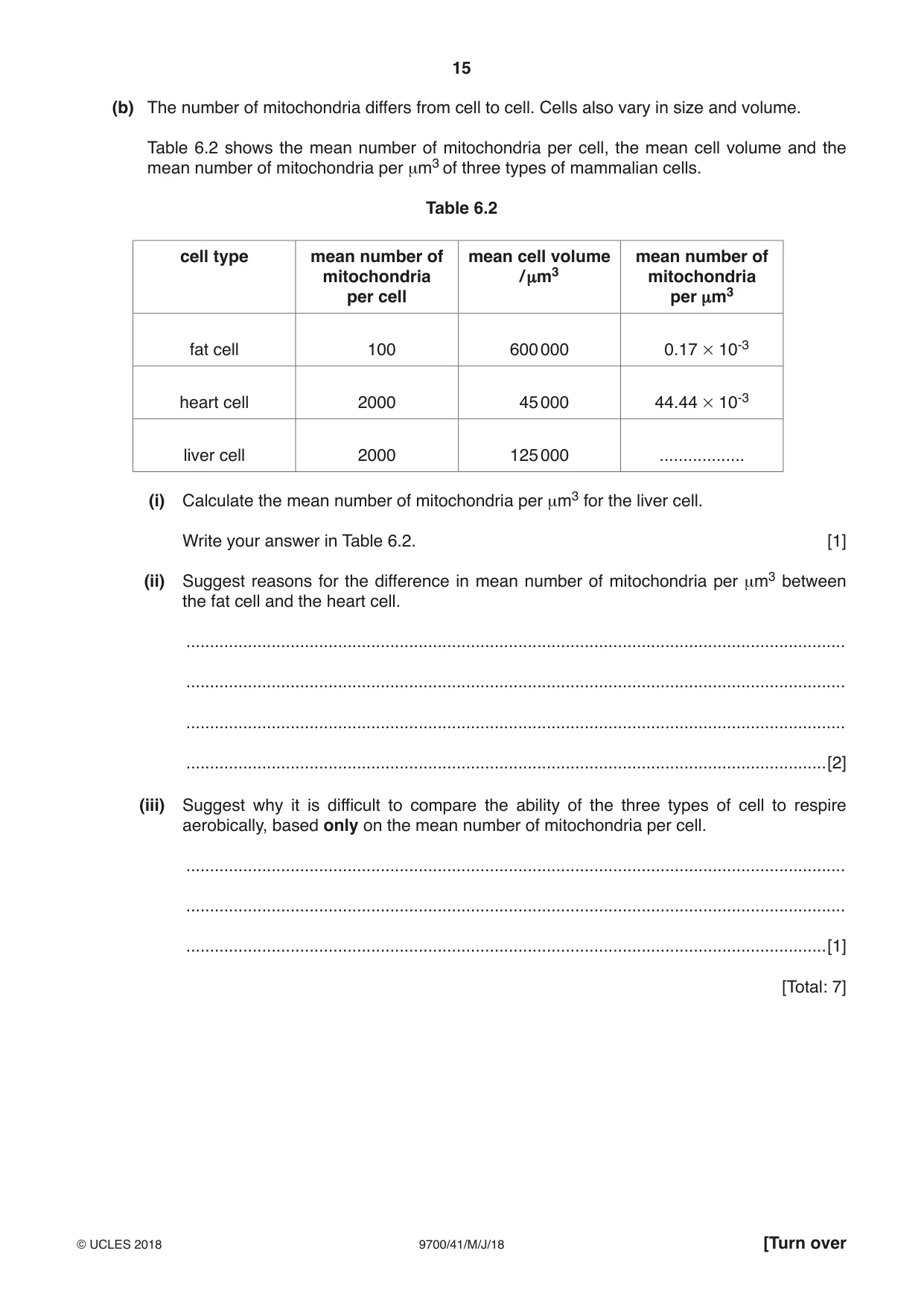 Cambridge A Level Biology 9700 2018 May/June Paper 4 · Variant 1 question paper, page 15 of 24