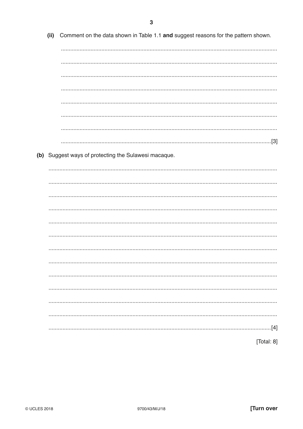 Cambridge A Level Biology 9700 2018 May/June Paper 4 · Variant 3 question paper, page 3 of 24
