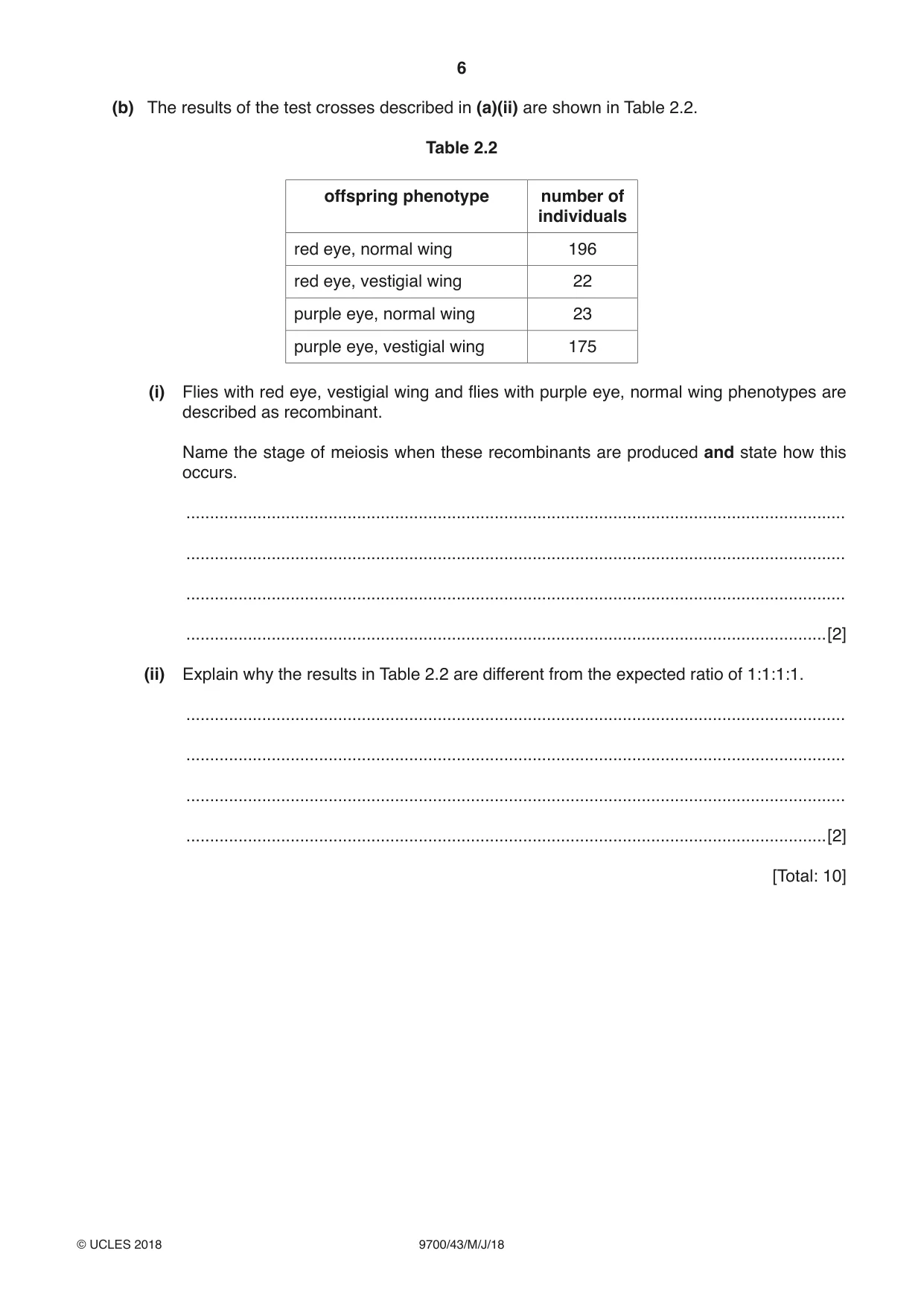 Cambridge A Level Biology 9700 2018 May/June Paper 4 · Variant 3 question paper, page 6 of 24