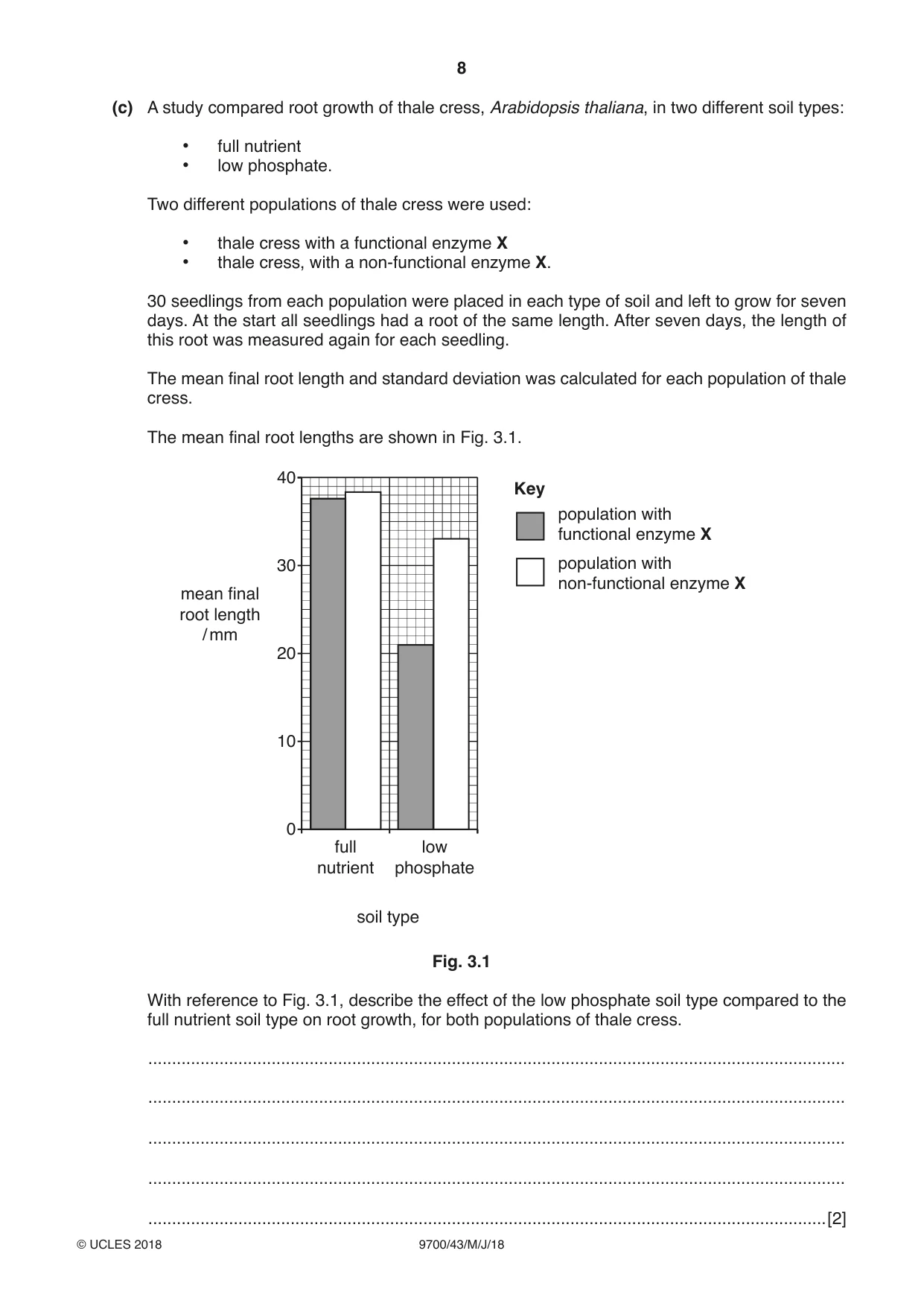 Cambridge A Level Biology 9700 2018 May/June Paper 4 · Variant 3 question paper, page 8 of 24