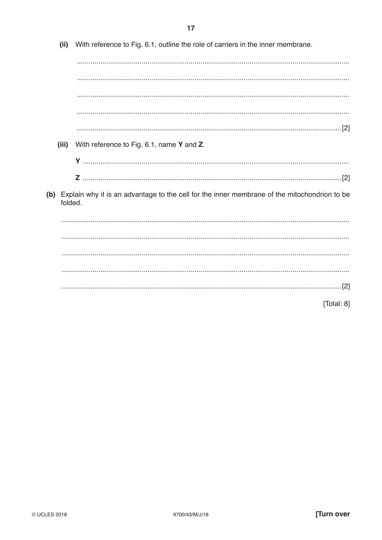 Cambridge A Level Biology 9700 2018 May/June Paper 4 · Variant 3 question paper, page 17 of 24