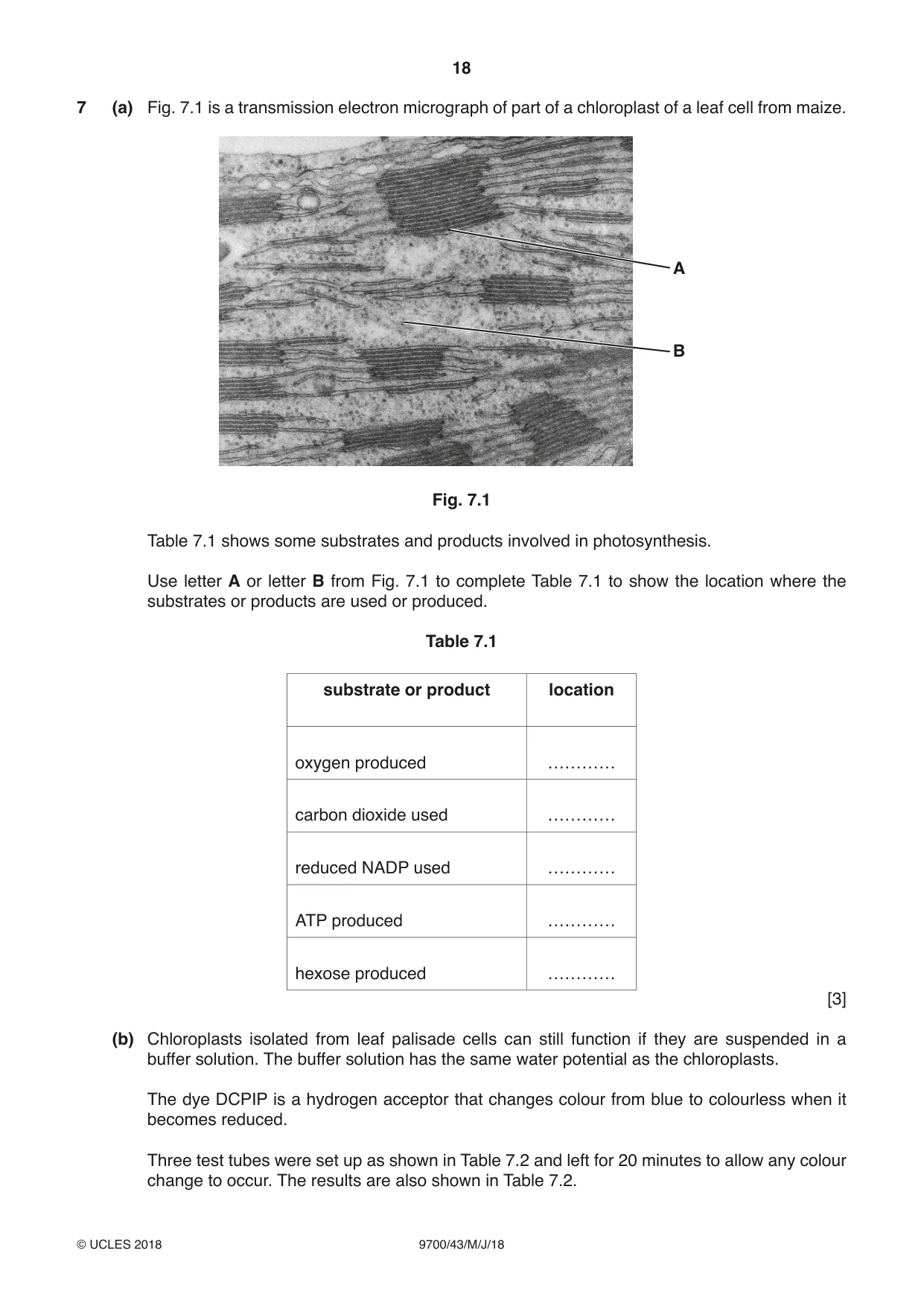 Cambridge A Level Biology 9700 2018 May/June Paper 4 · Variant 3 question paper, page 18 of 24