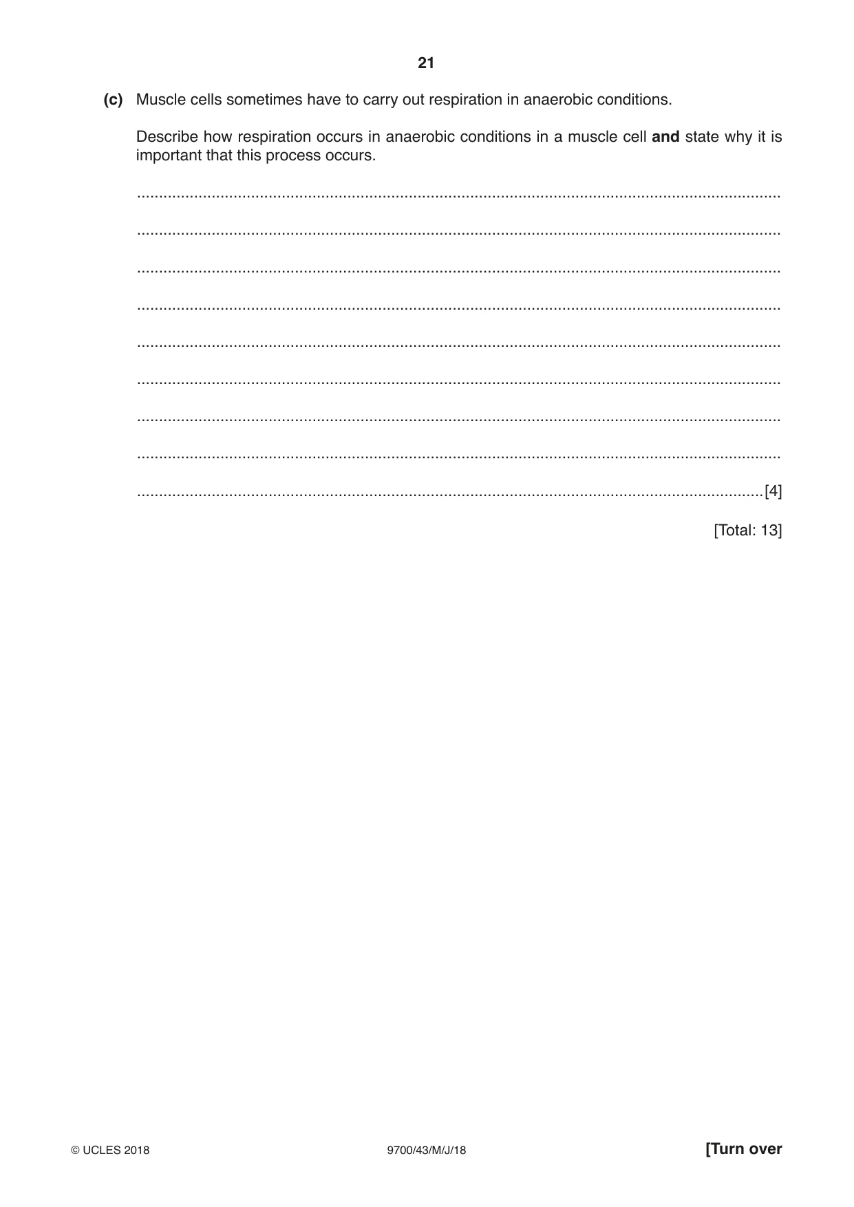 Cambridge A Level Biology 9700 2018 May/June Paper 4 · Variant 3 question paper, page 21 of 24