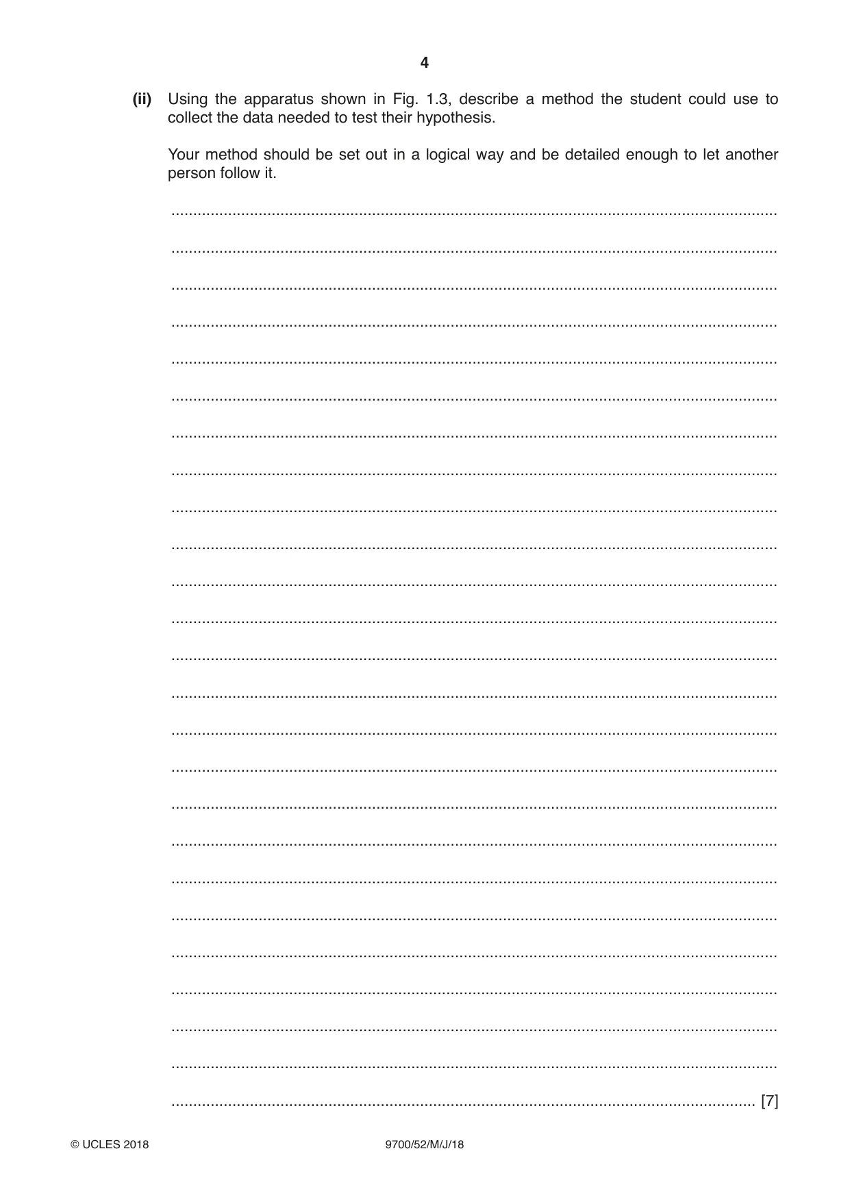 Cambridge A Level Biology 9700 2018 May/June Paper 5 · Variant 2 question paper, page 4 of 12