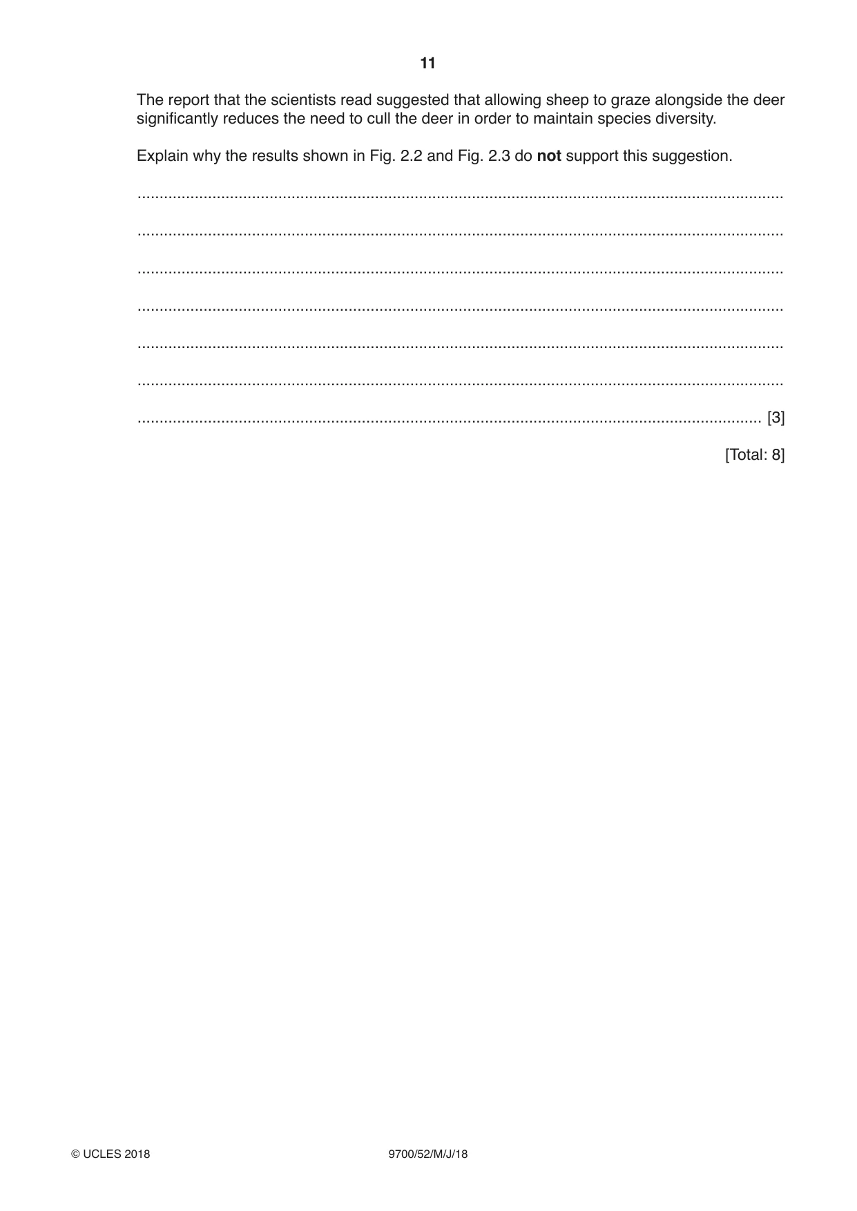 Cambridge A Level Biology 9700 2018 May/June Paper 5 · Variant 2 question paper, page 11 of 12