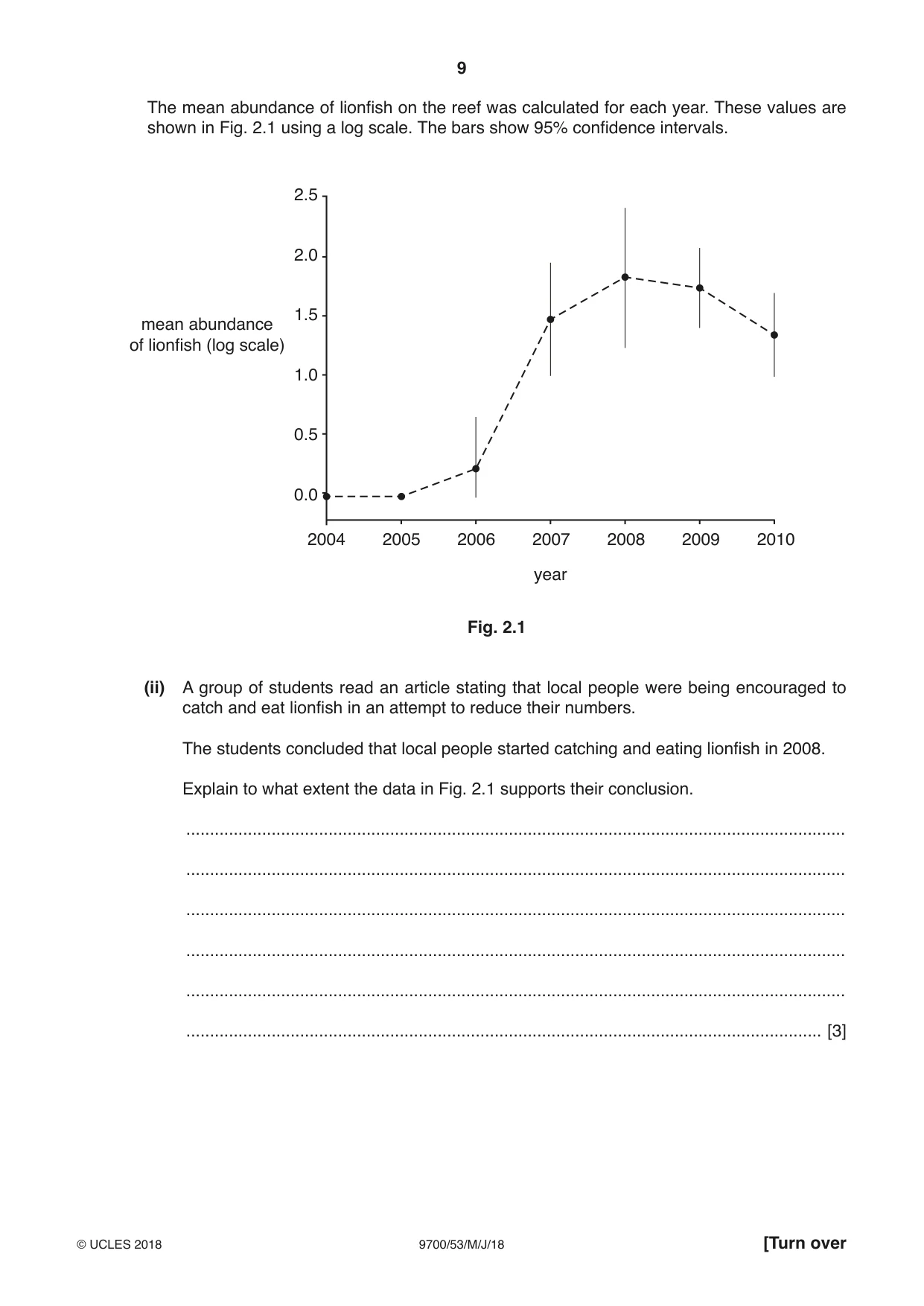 Cambridge A Level Biology 9700 2018 May/June Paper 5 · Variant 3 question paper, page 9 of 12
