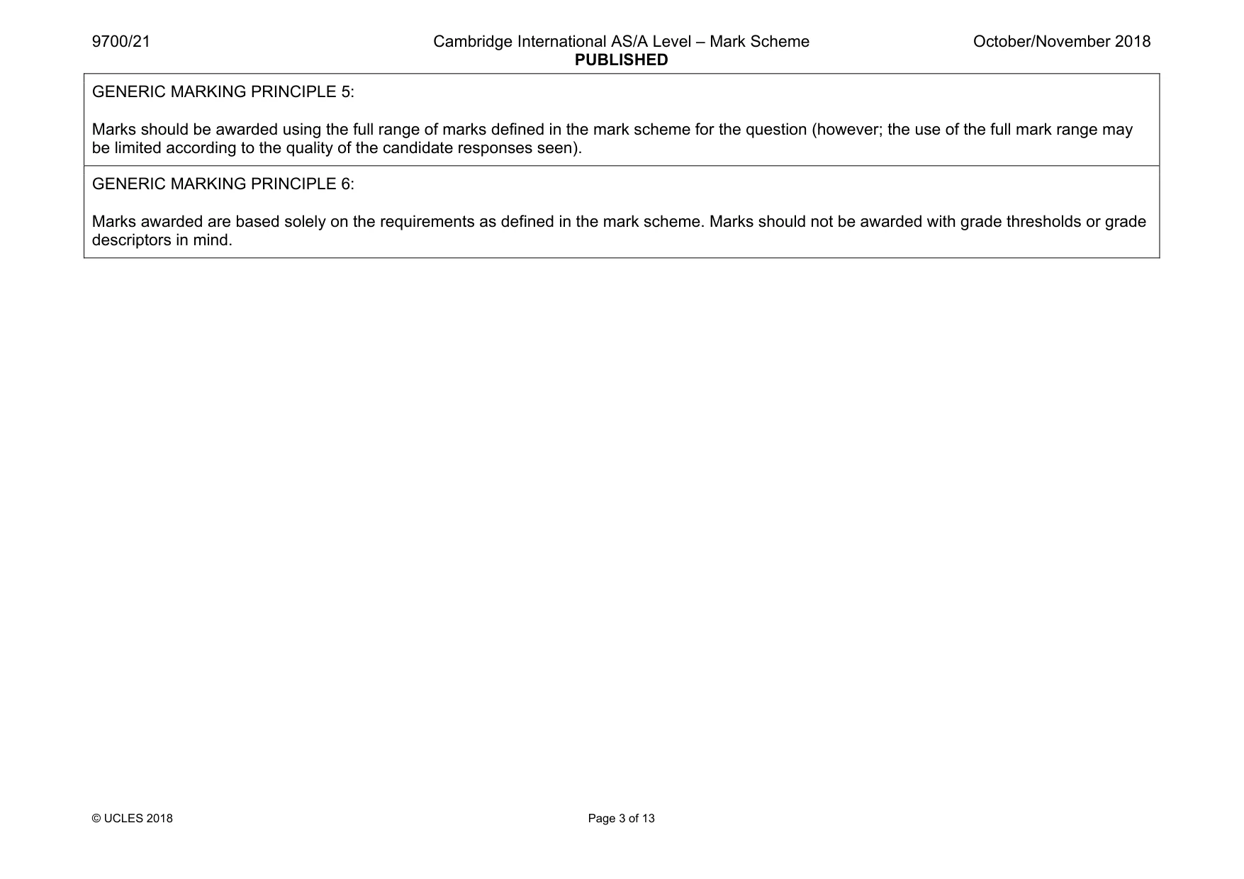Mark scheme, page 3 of 13