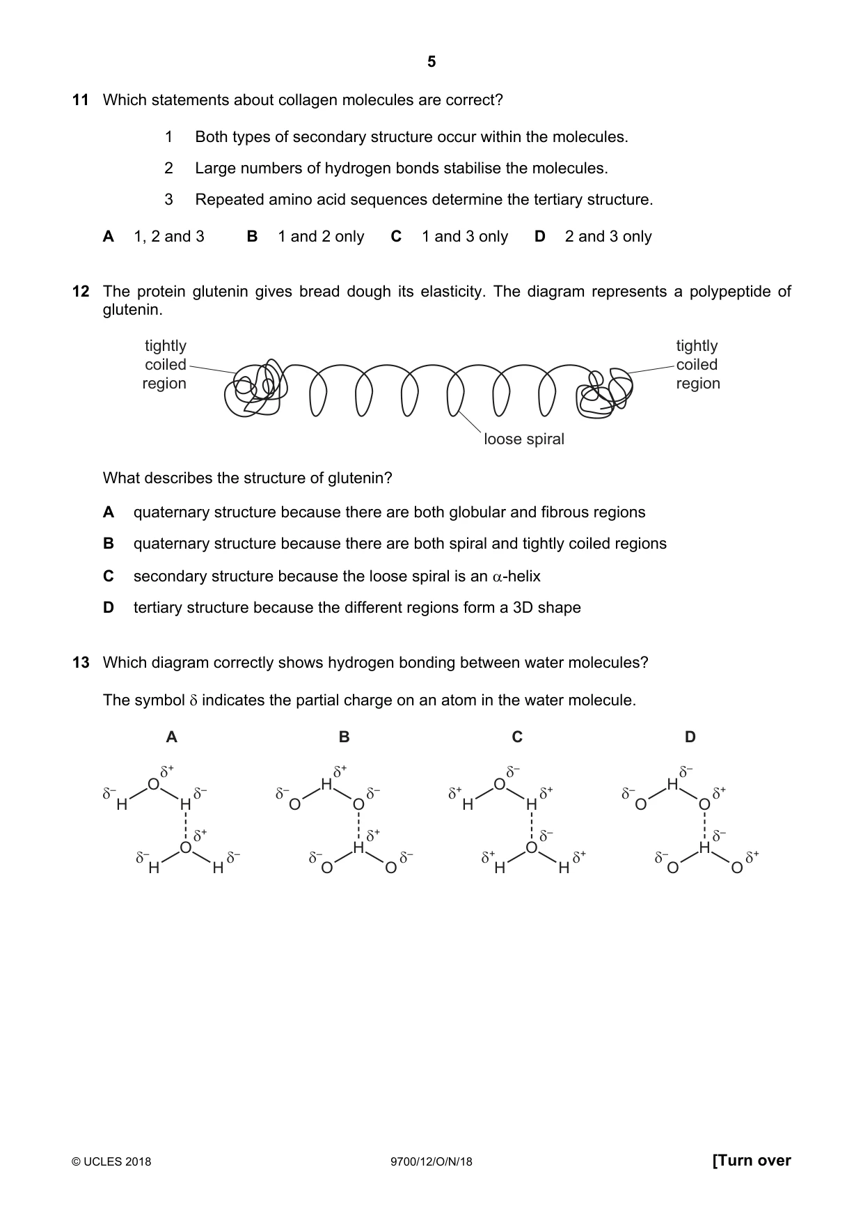 Cambridge A Level Biology 9700 2018 Oct/Nov Paper 1 · Variant 2 question paper, page 5 of 16