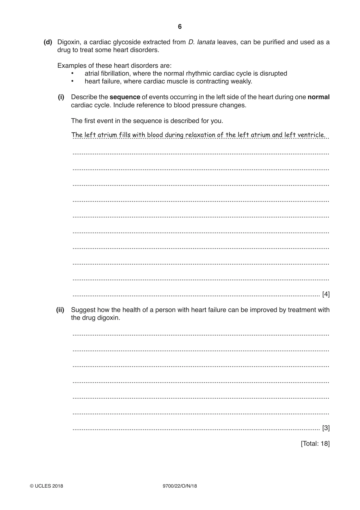 Cambridge A Level Biology 9700 2018 Oct/Nov Paper 2 · Variant 2 question paper, page 6 of 16