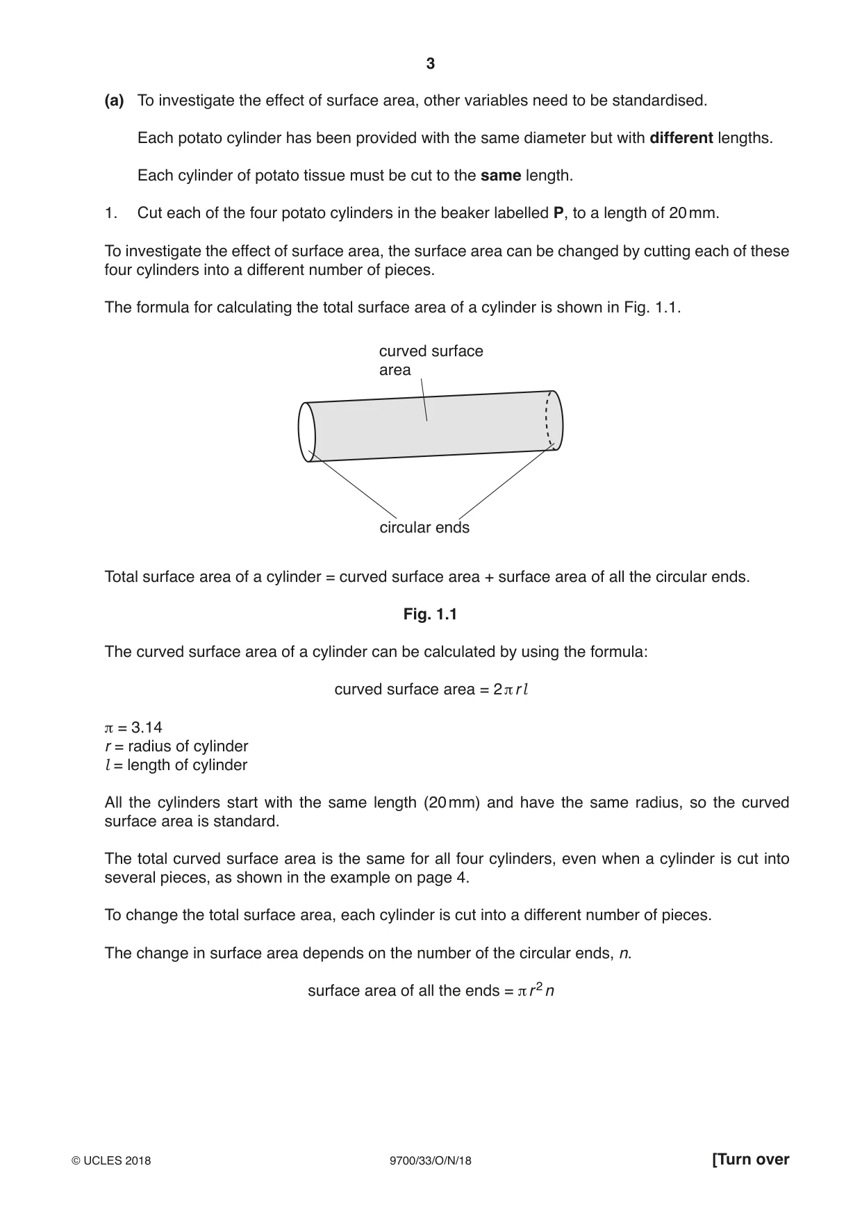 Cambridge A Level Biology 9700 2018 Oct/Nov Paper 3 · Variant 3 question paper, page 3 of 16
