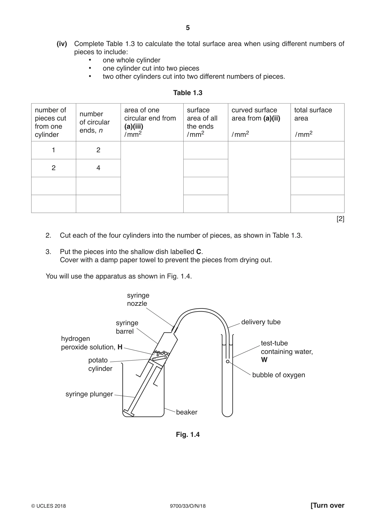 Cambridge A Level Biology 9700 2018 Oct/Nov Paper 3 · Variant 3 question paper, page 5 of 16