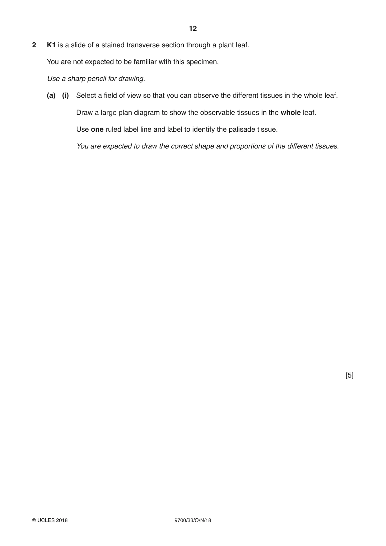 Cambridge A Level Biology 9700 2018 Oct/Nov Paper 3 · Variant 3 question paper, page 12 of 16