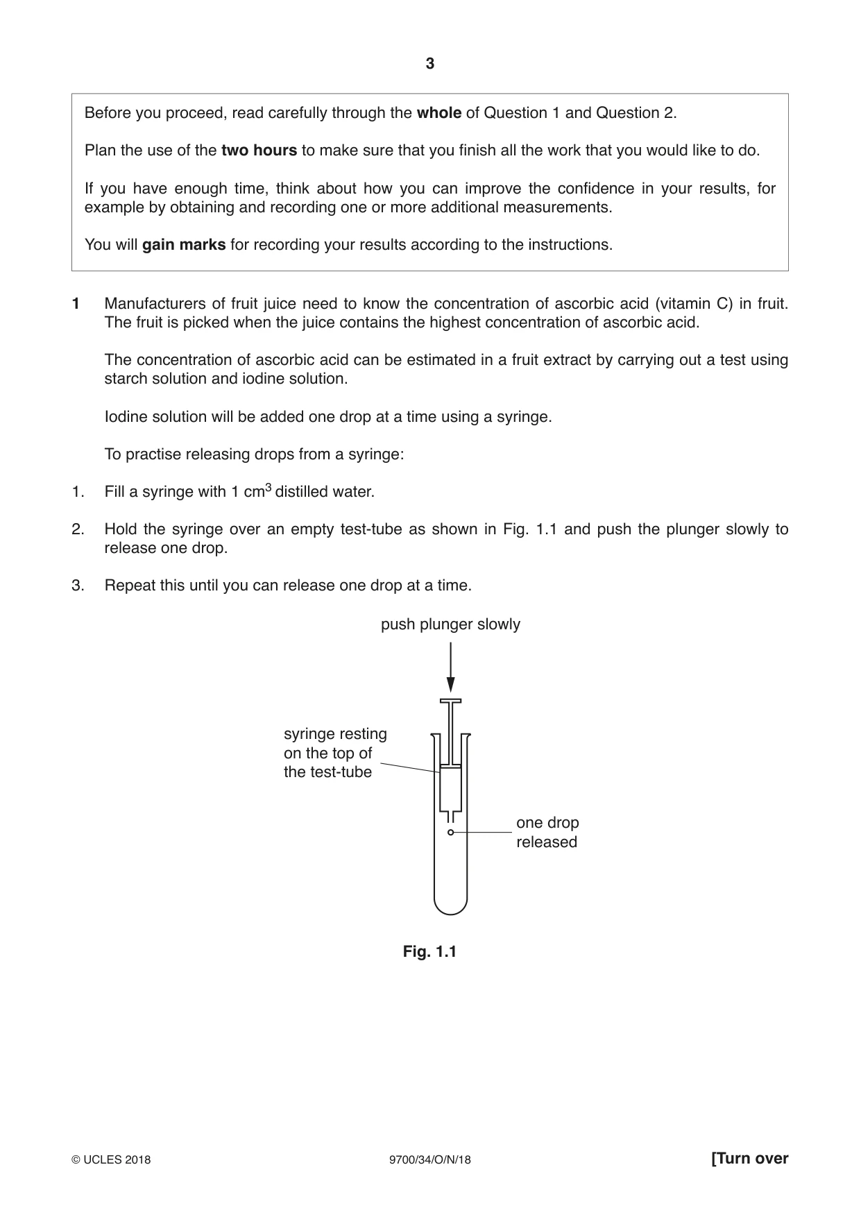 Cambridge A Level Biology 9700 2018 Oct/Nov Paper 3 · Variant 4 question paper, page 3 of 16